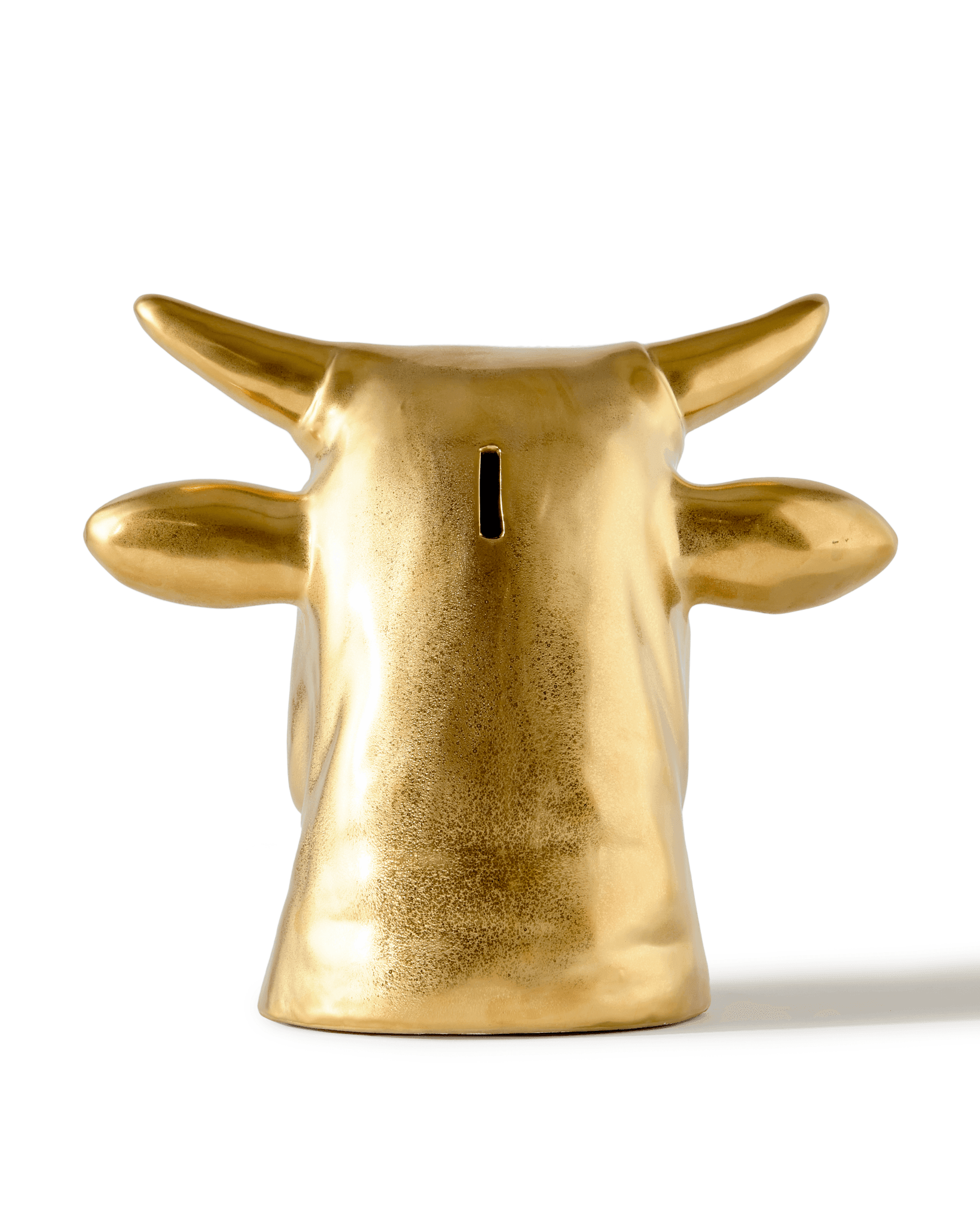 Dekoracyjna skarbonka DON'T EAT ME, SAVE ME - COW złoty Pols Potten Eye on Design