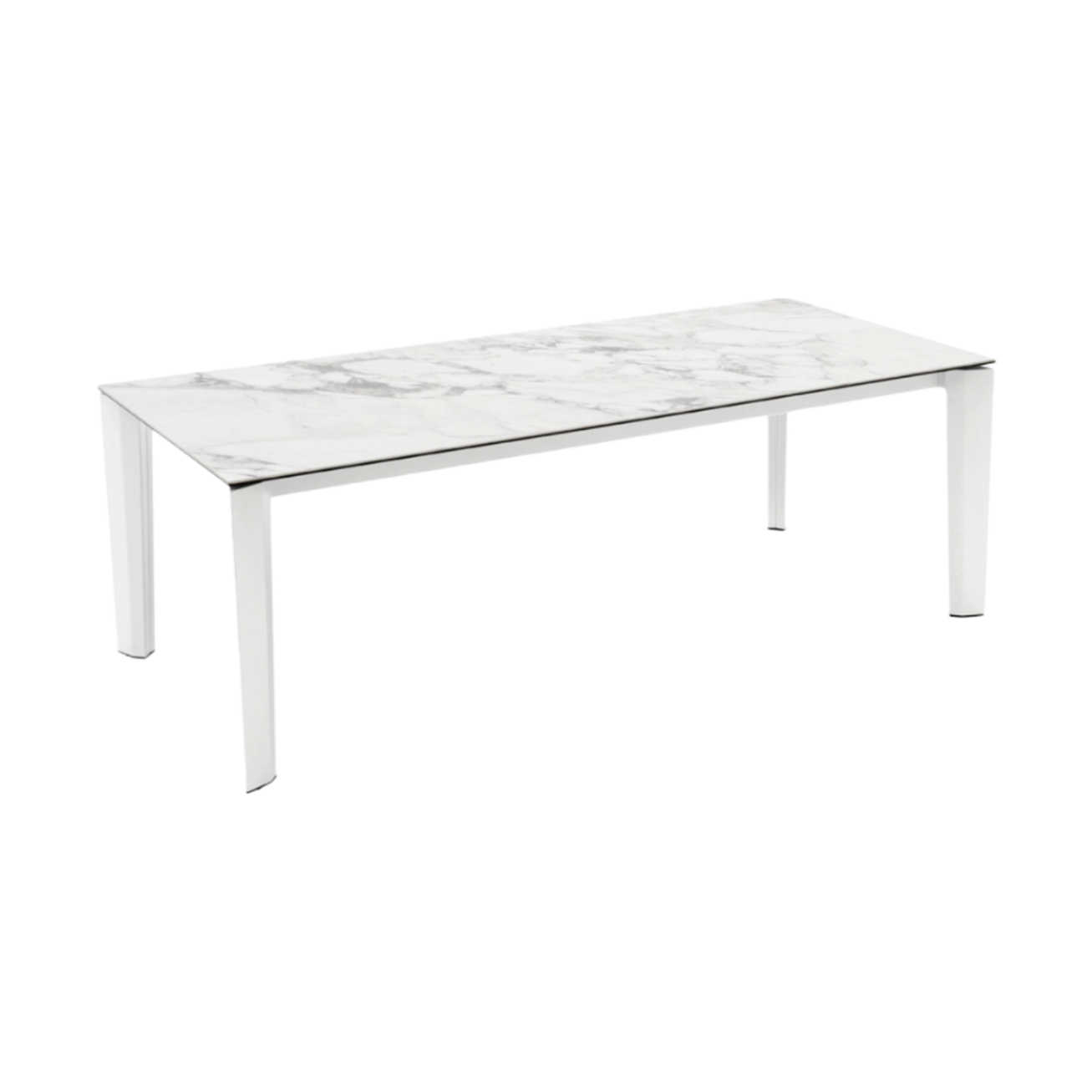 Expandable Table DELTA with White Top and White Base