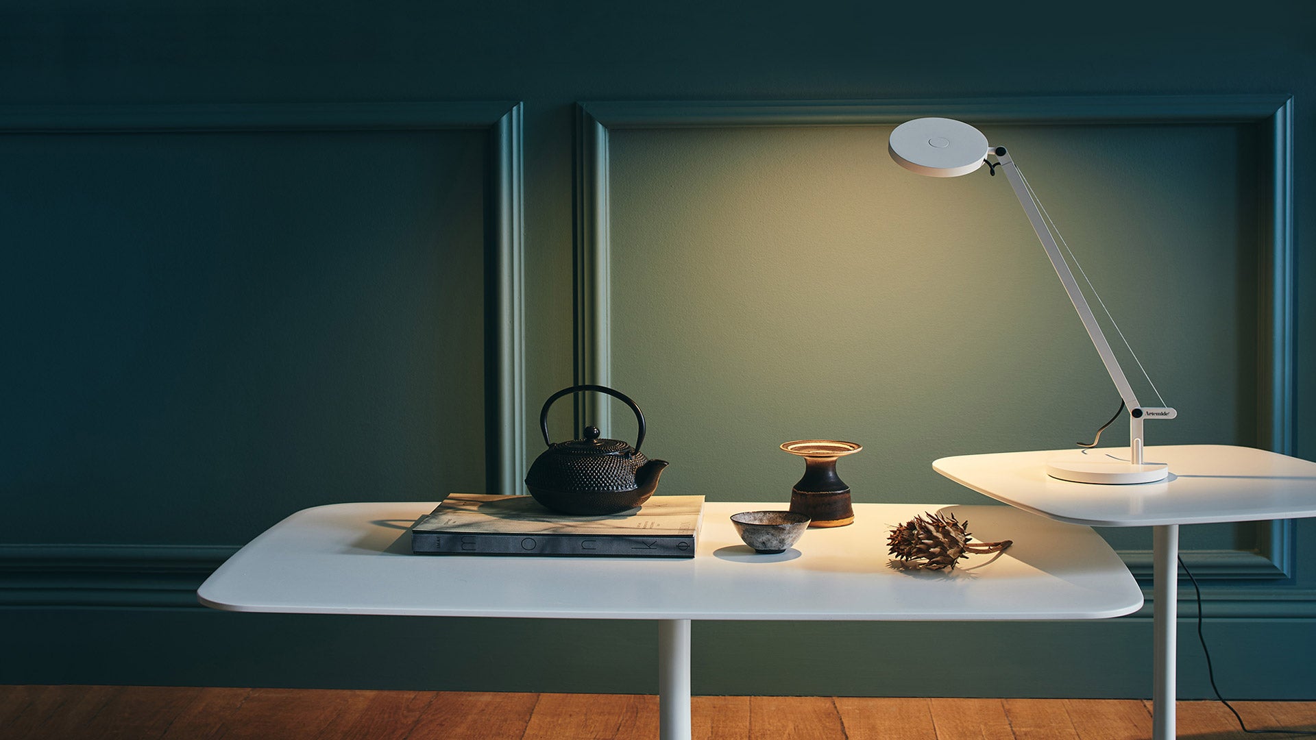 Verstellbare Schreibtischlampe DEMETRA MICRO weiß