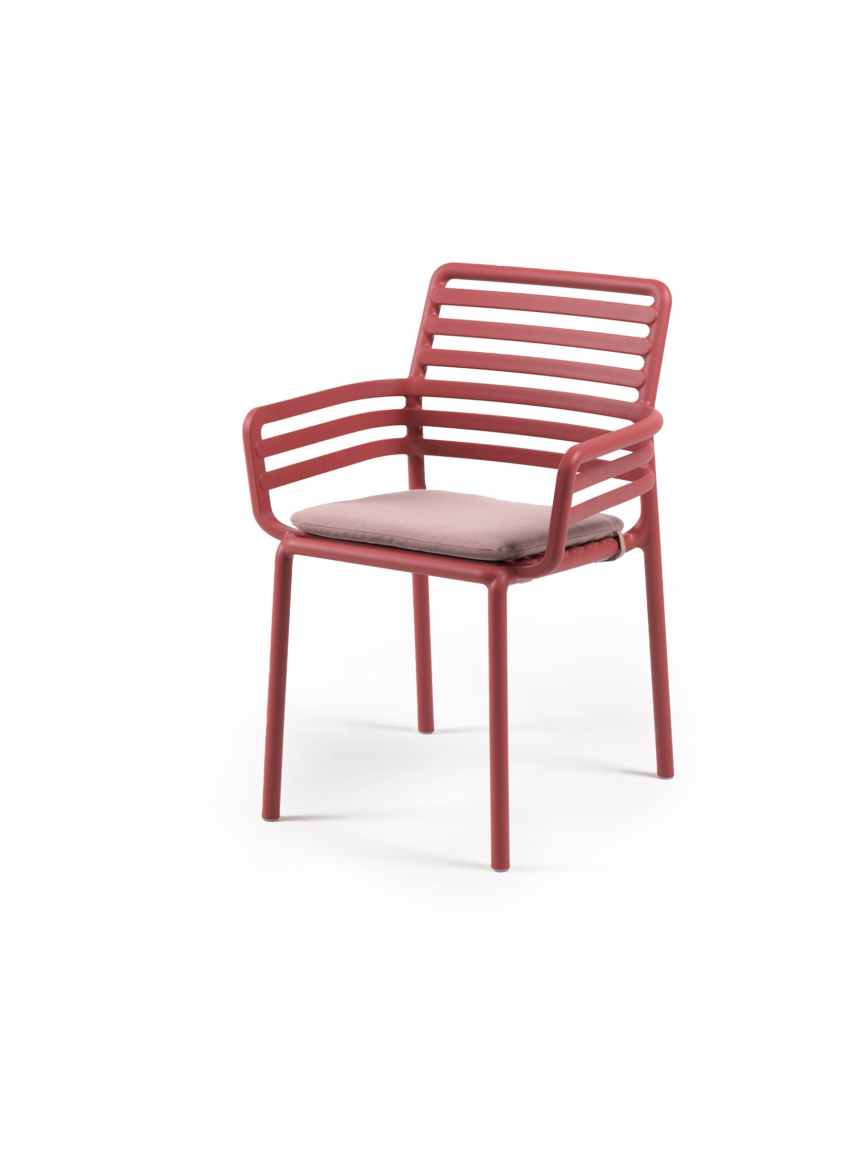 Outdoor chair with armrests DOGA marsala