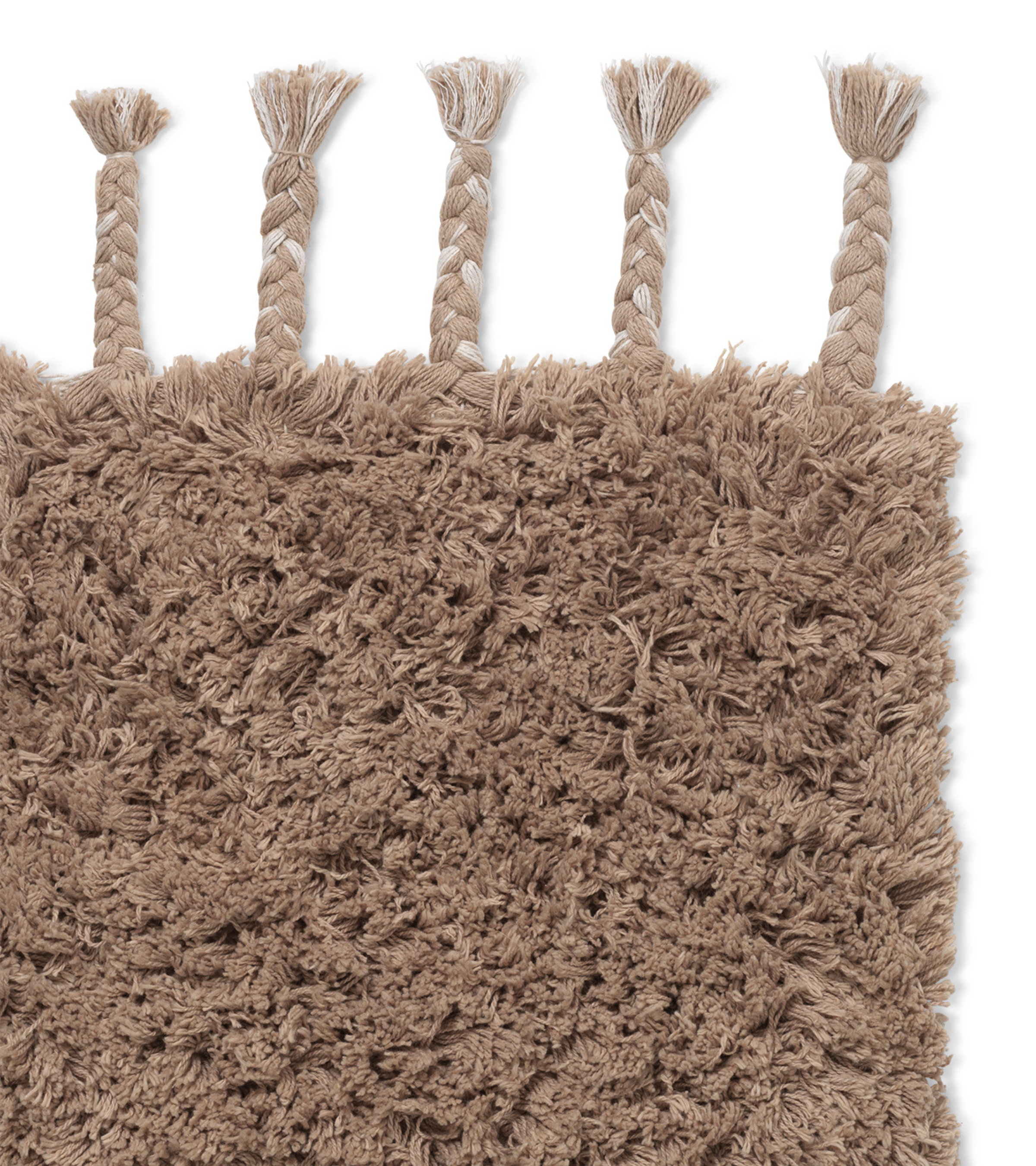 Teppich AMASS WHITE PEPPER sandfarben mit langem Flor