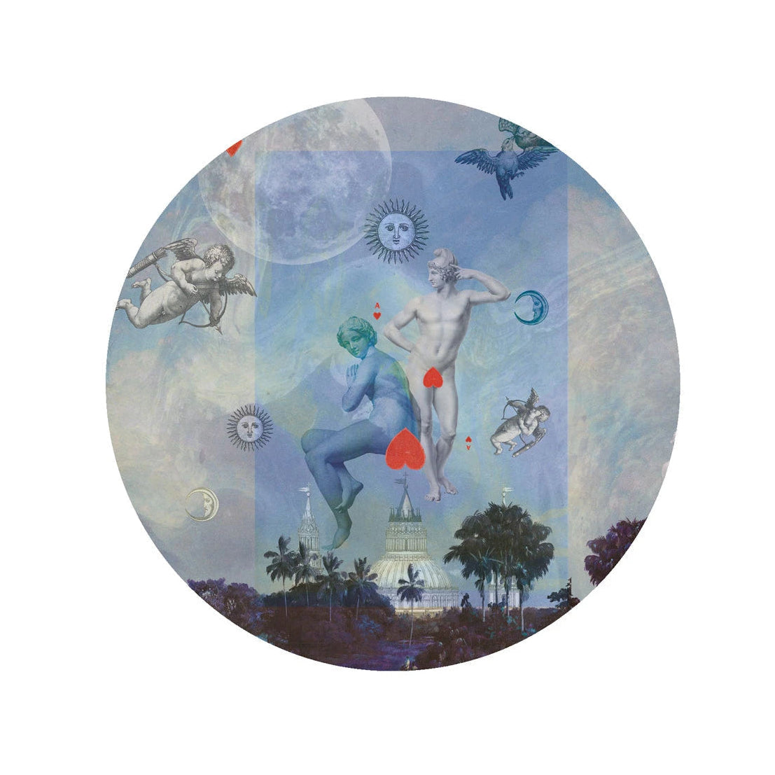 Wandleuchte DOTS LIGHTING - AMORE blau