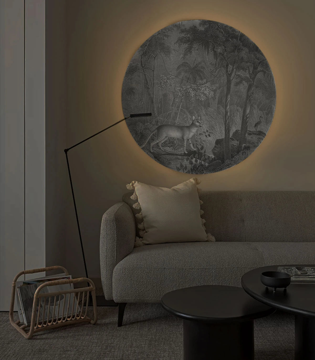Wall Lamp DOTS LIGHTING - JUNGLE CAT gray