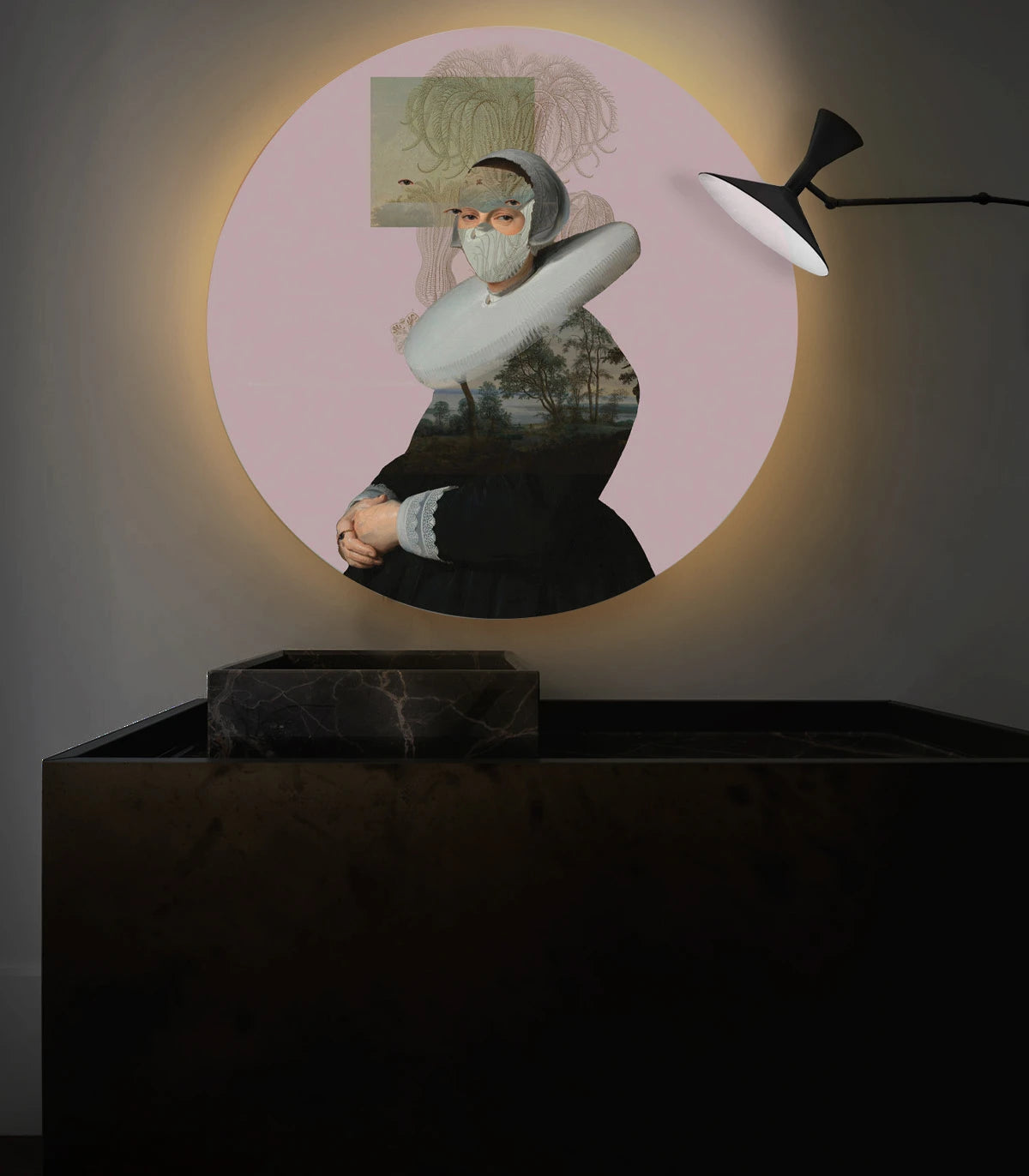 Lampa ścienna DOTS LIGHTING - LANDSCAPE MUSE różowy, marka Wallcolors
