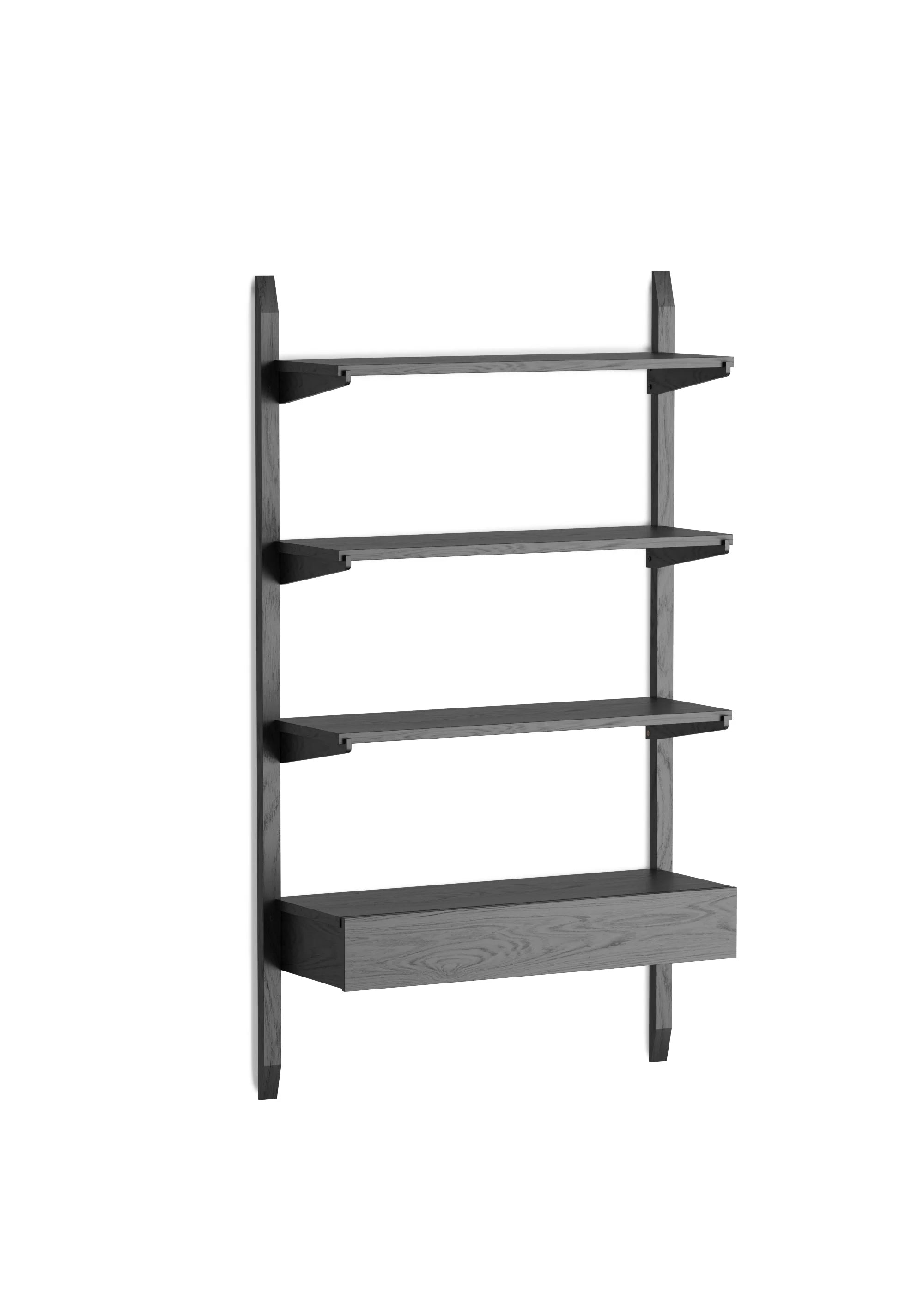 NOKI shelf system black oak wood