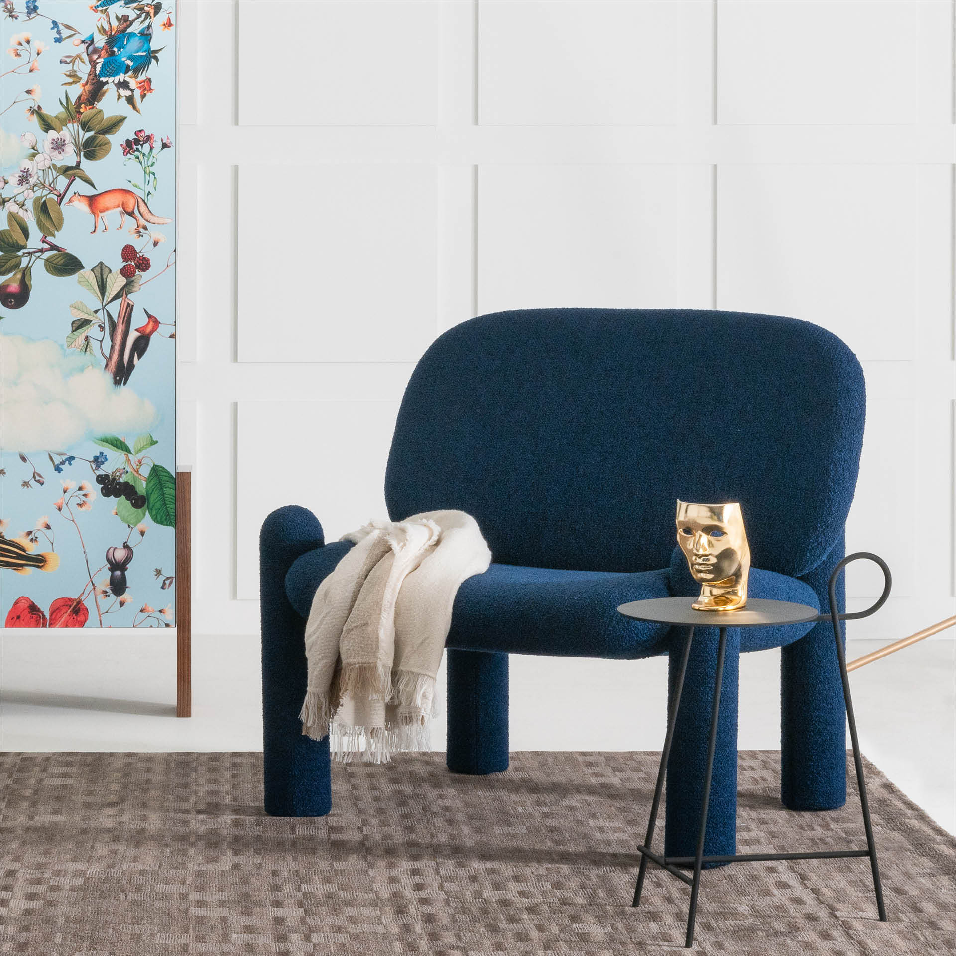 Carmina beige side table