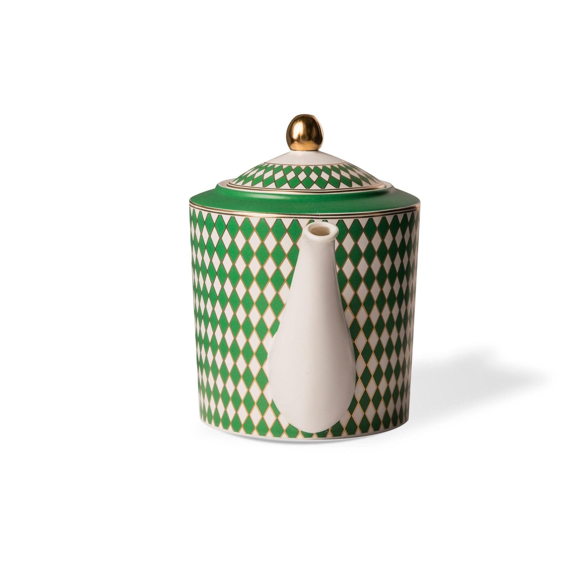 Dzbanek na herbatę CHESS ciemnozielony Pols Potten Eye on Design