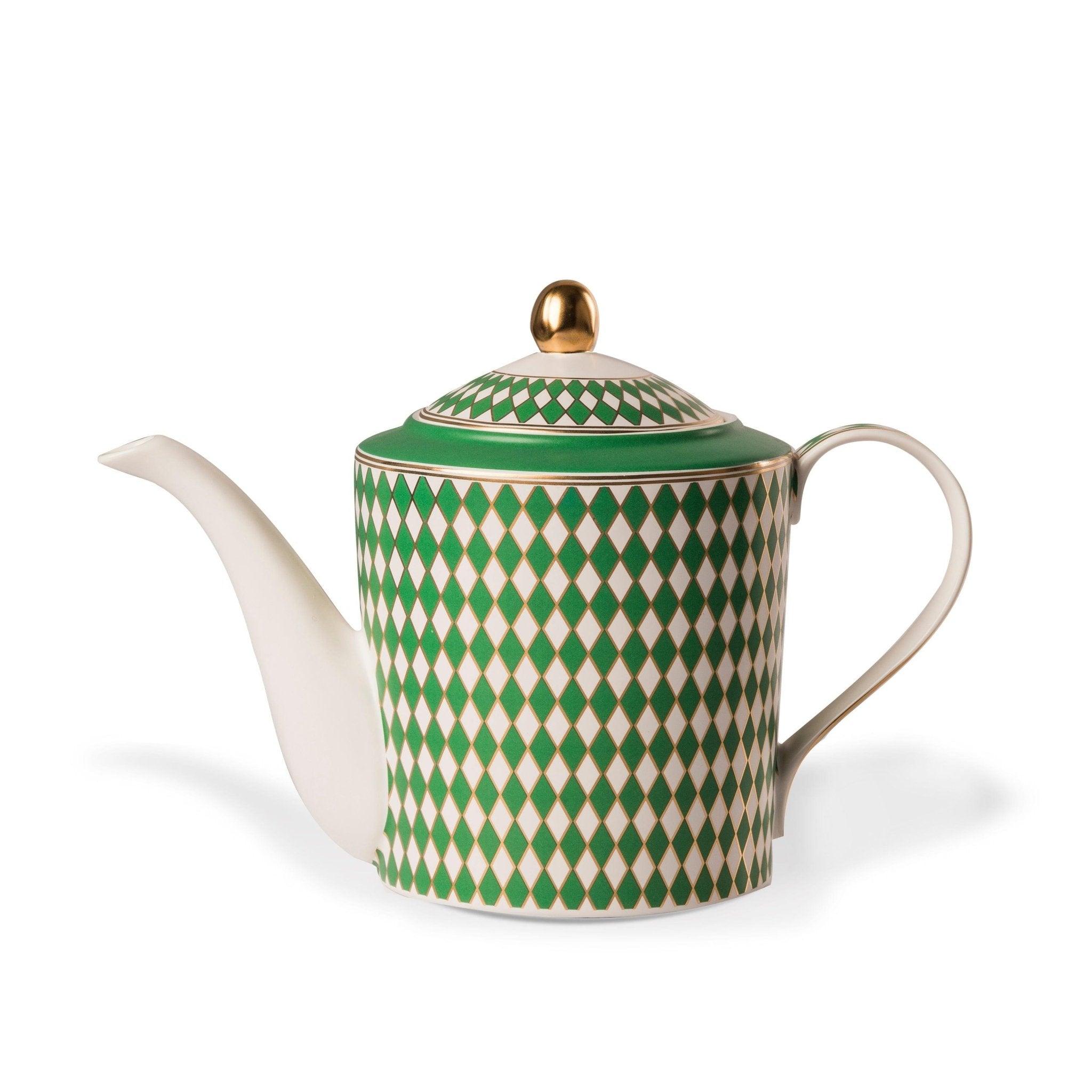 Dzbanek na herbatę CHESS ciemnozielony Pols Potten Eye on Design