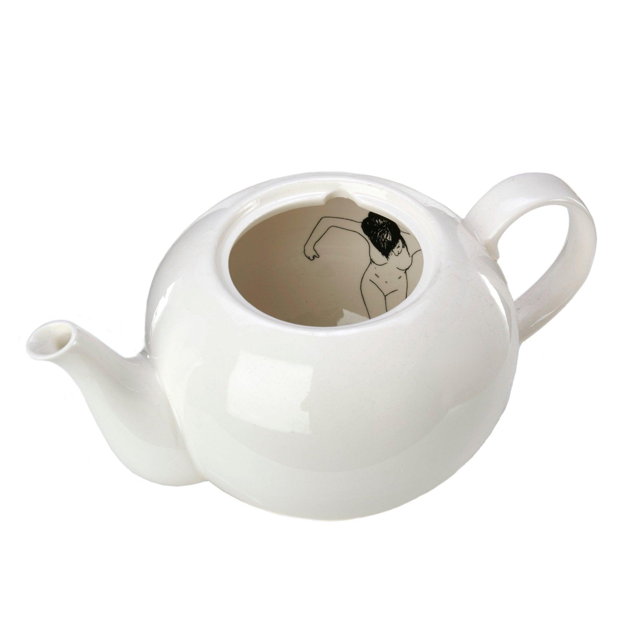 Dzbanek na herbatę UNDRESSED biała porcelana Pols Potten Eye on Design