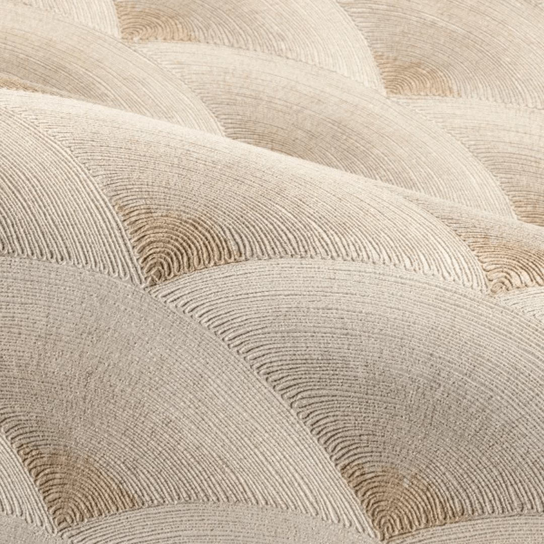 Strukturierte Tapete, die geometrische Haft in Wellen NAMI - LATTE/IVOIRE beige imitiert