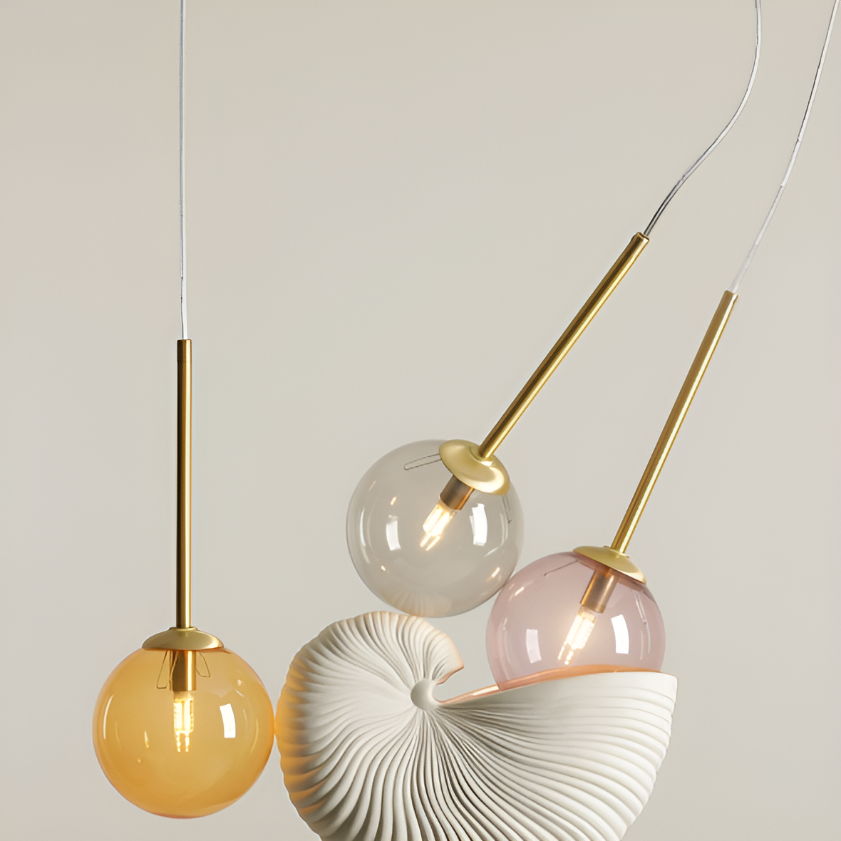 Colorful barefoot quatro lamp colorful