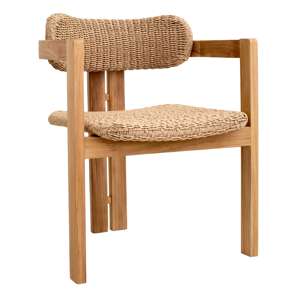 Außenstuhl DONATO aus Teakholz mit Geflecht