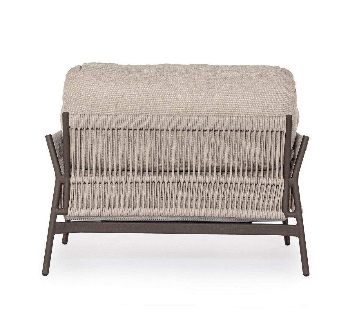 Außenstuhl PARDIS in Beige mit braunem Gestell