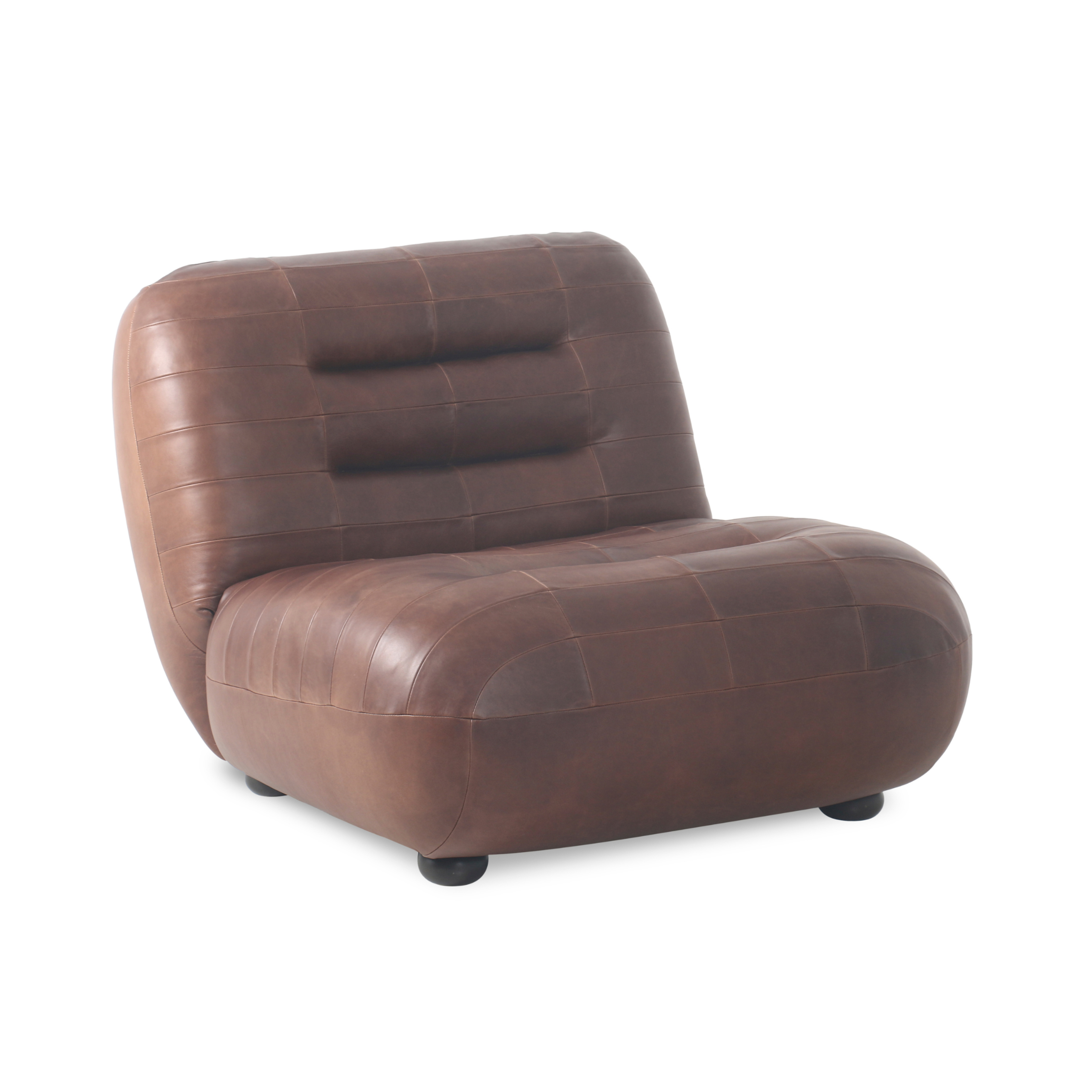 WYATT WAX Armchair Chocolate Leather