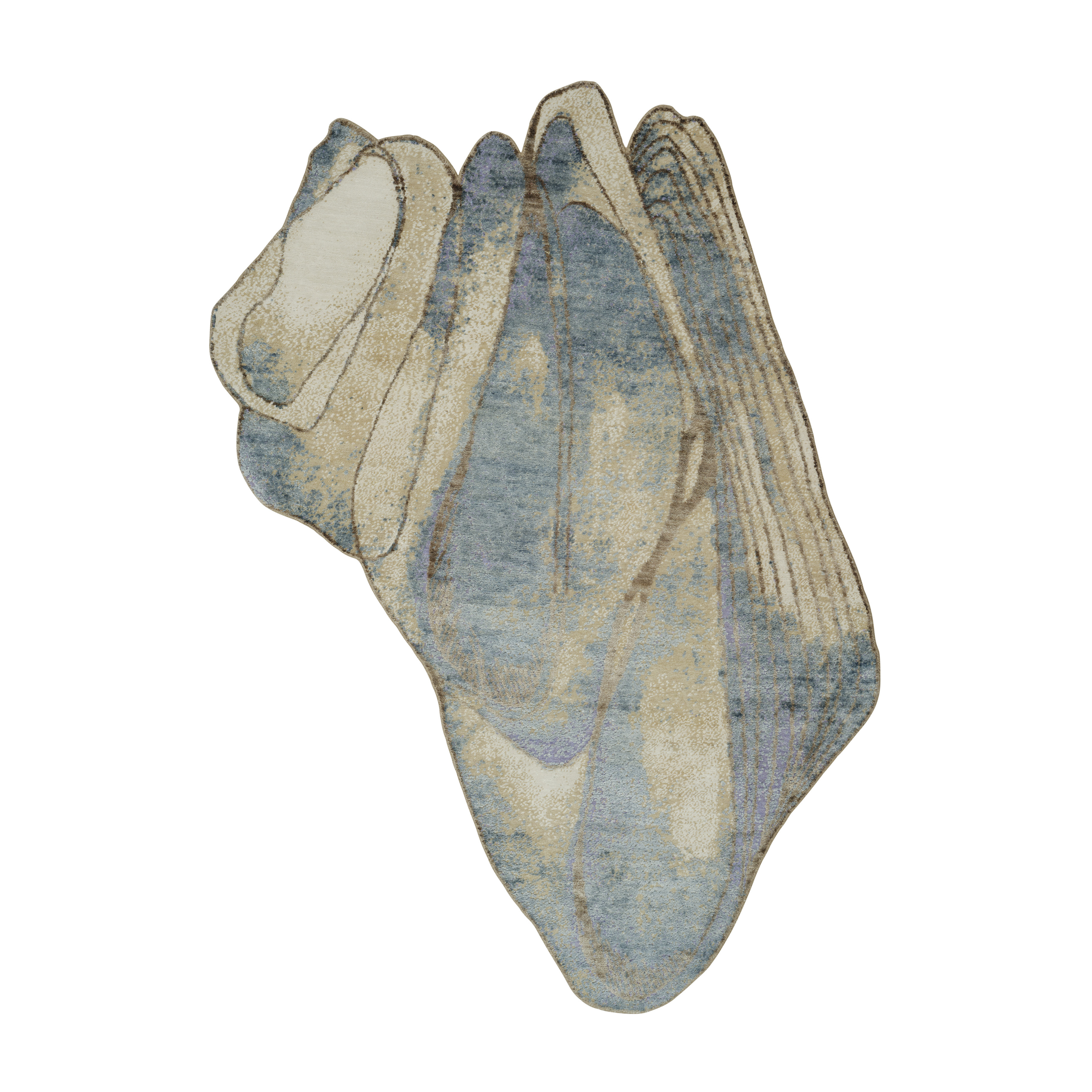 Teppich SEA REVERIE blau mit beige