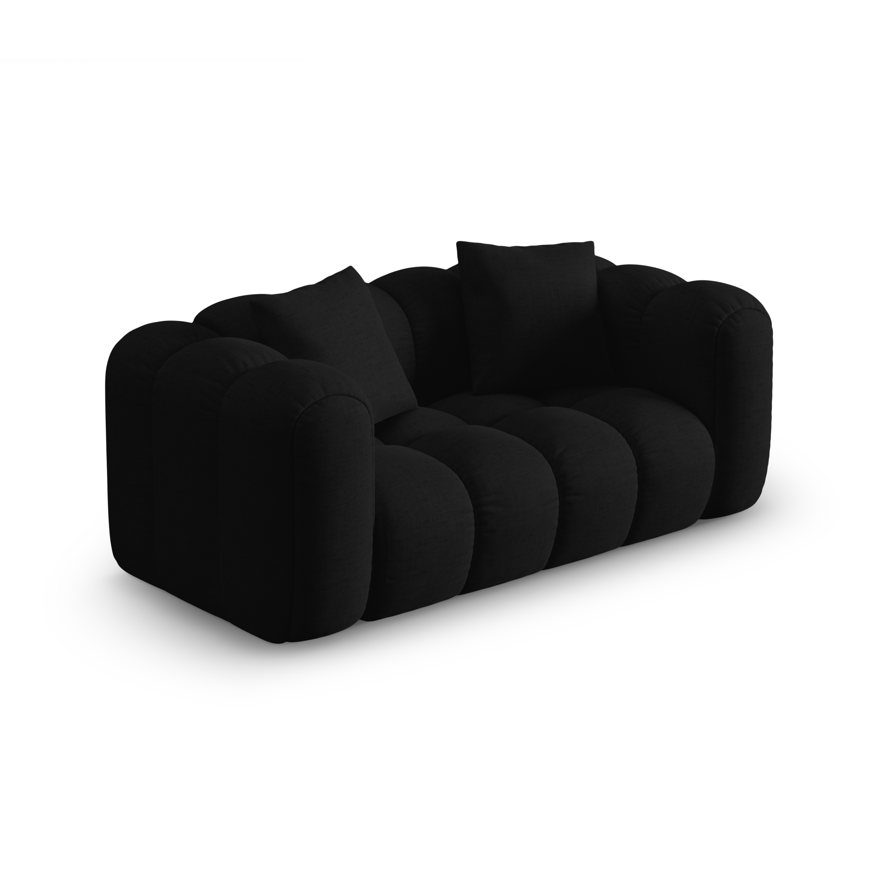 Sofa 2-sitzig ASTRO schwarzer Chenille