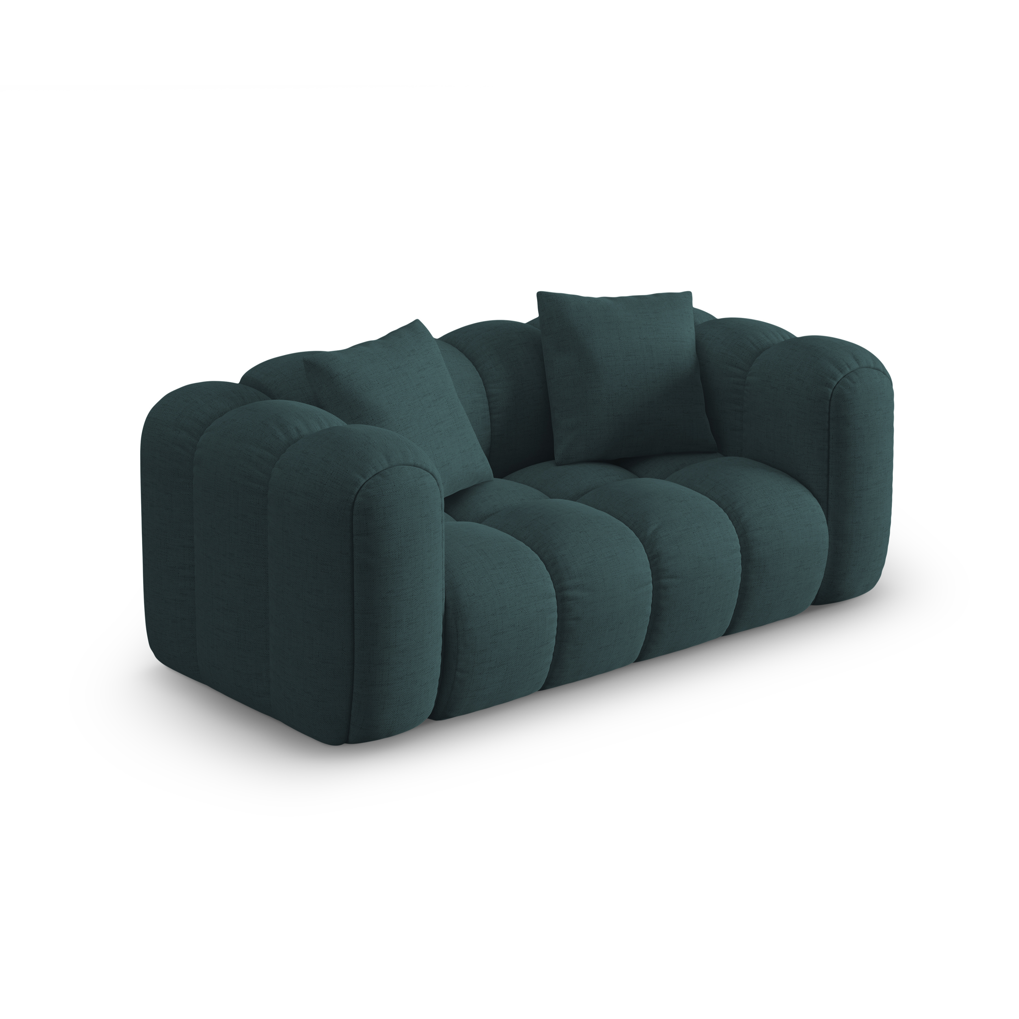 Sofa 2-sitzig ASTRO türkisfarbener Chenille