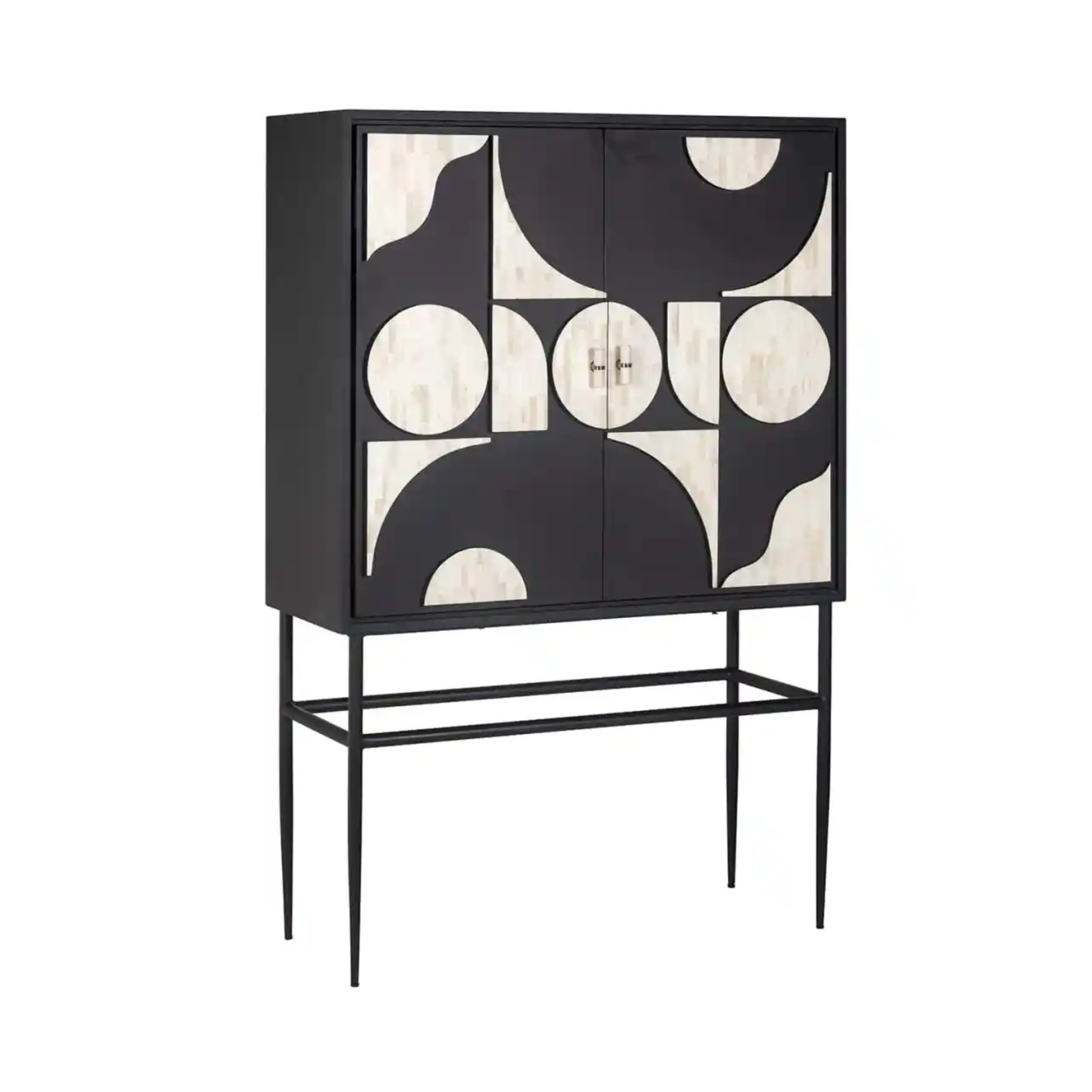 MENDOZA cabinet black with white