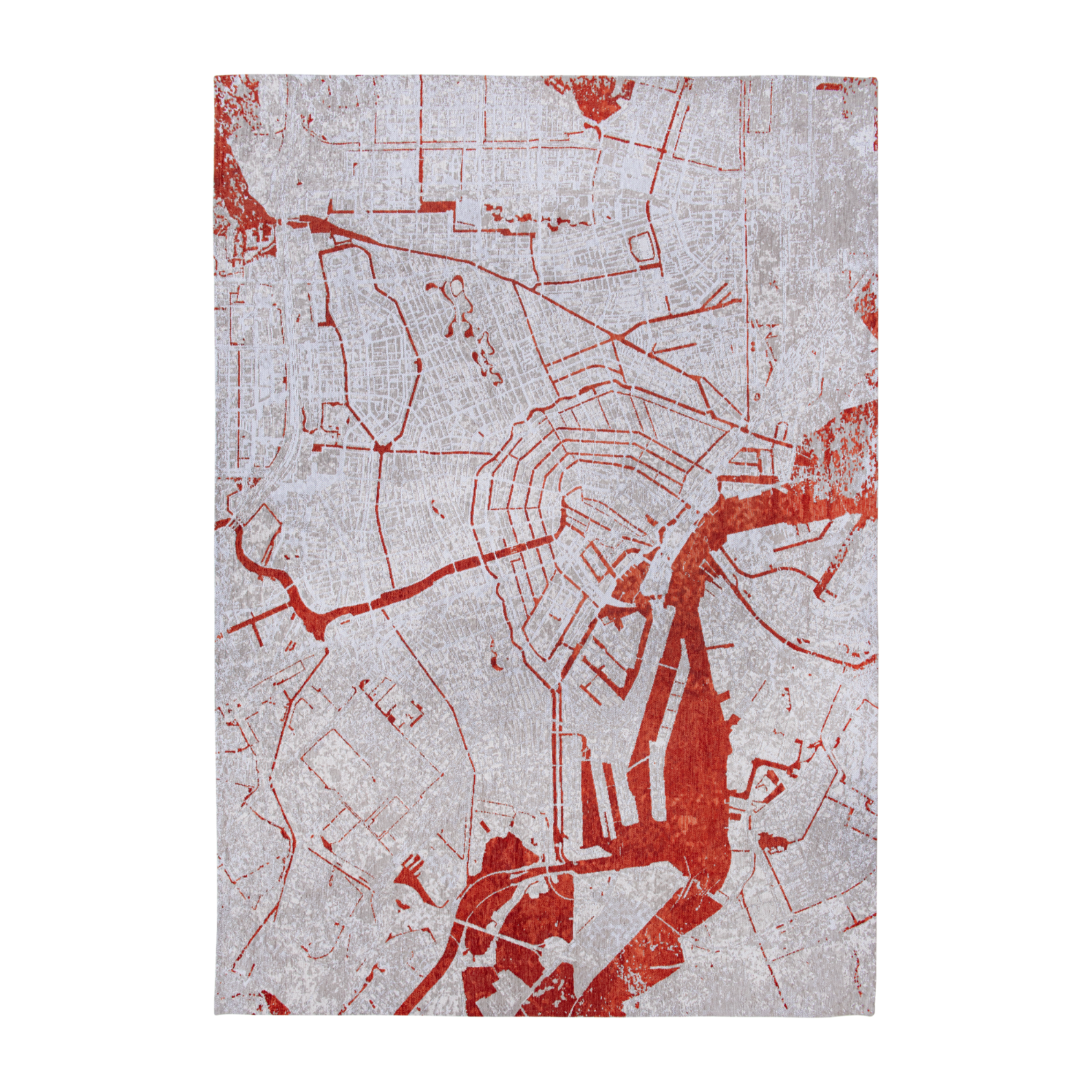 Dywan CITIES AMSTERDAM ORANGE CUT czerwony – Louis de Poortere