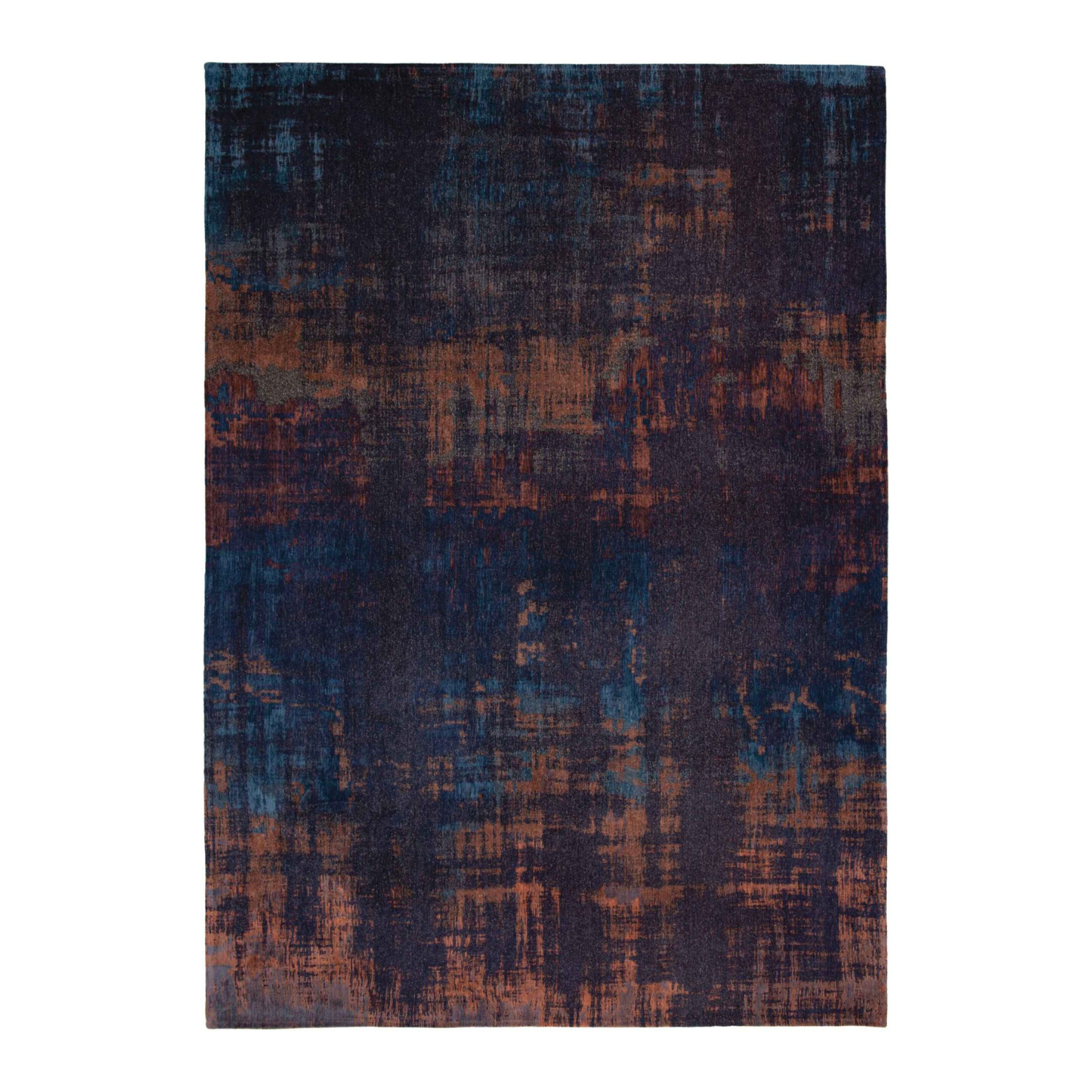 Dywan VENETIAN DUST SUNSET BLUE granatowo-miedziany – Louis de Poortere