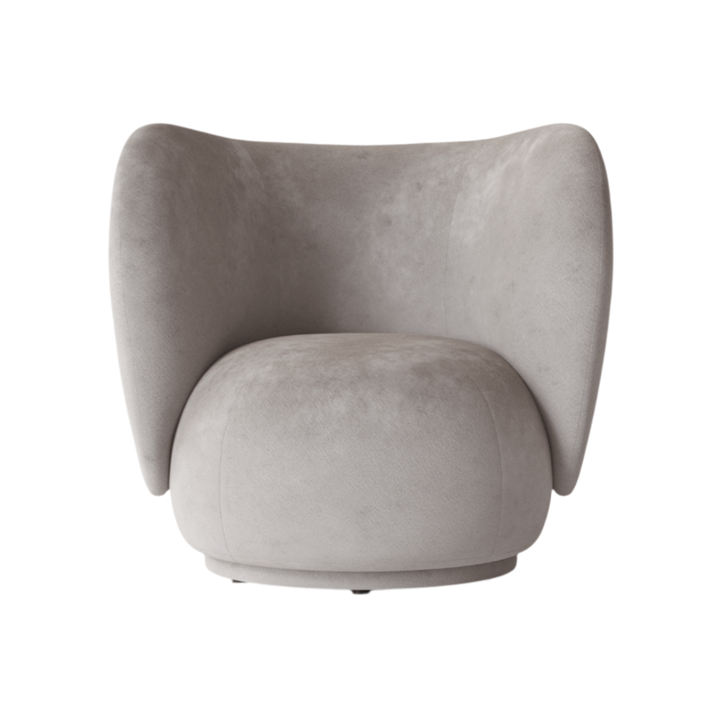 Fotel obrotowy RICO LOUNGE Faded Velvet szary – ferm LIVING
