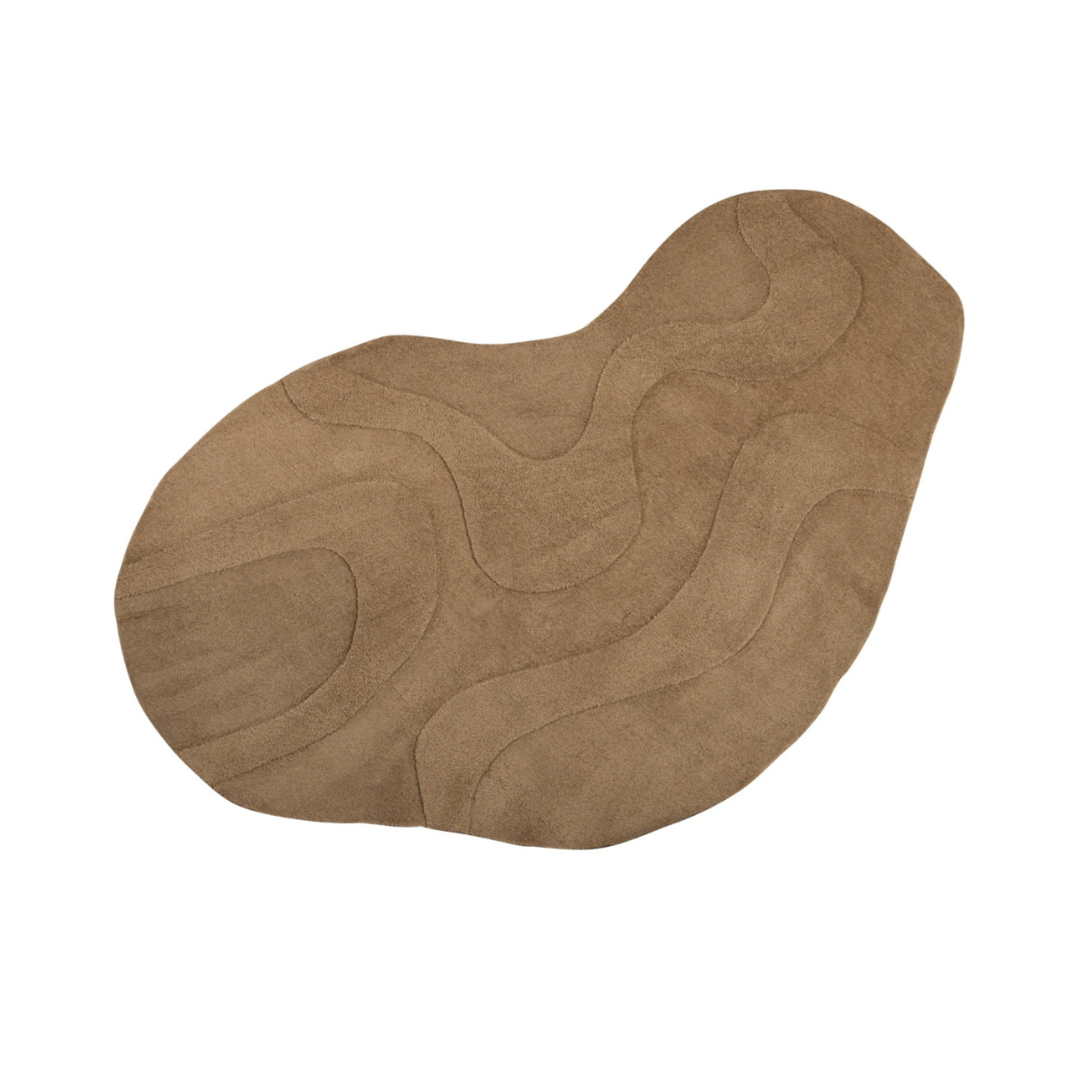 Ovaler Teppich ALYA hellbraun