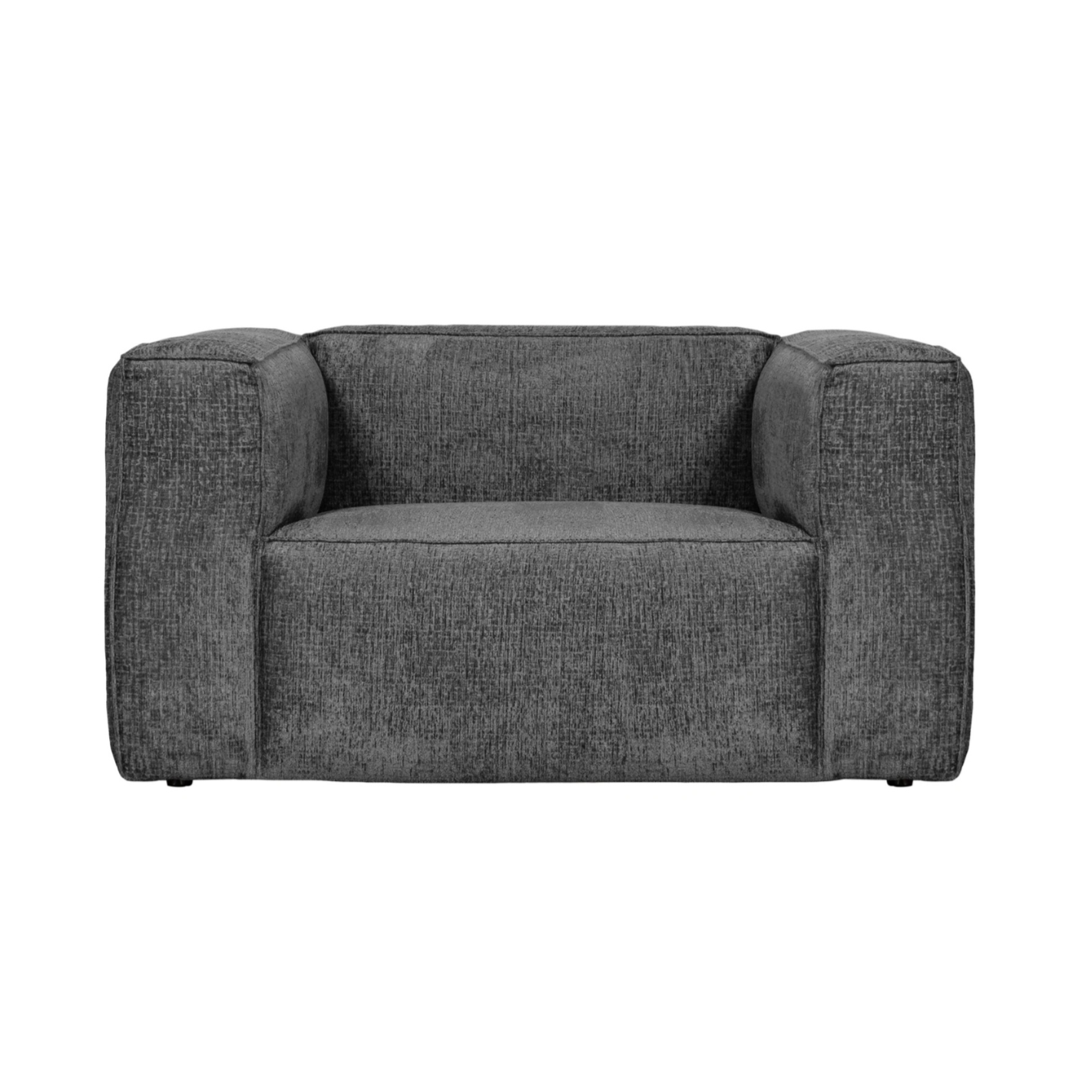 Blue steel bean armchair