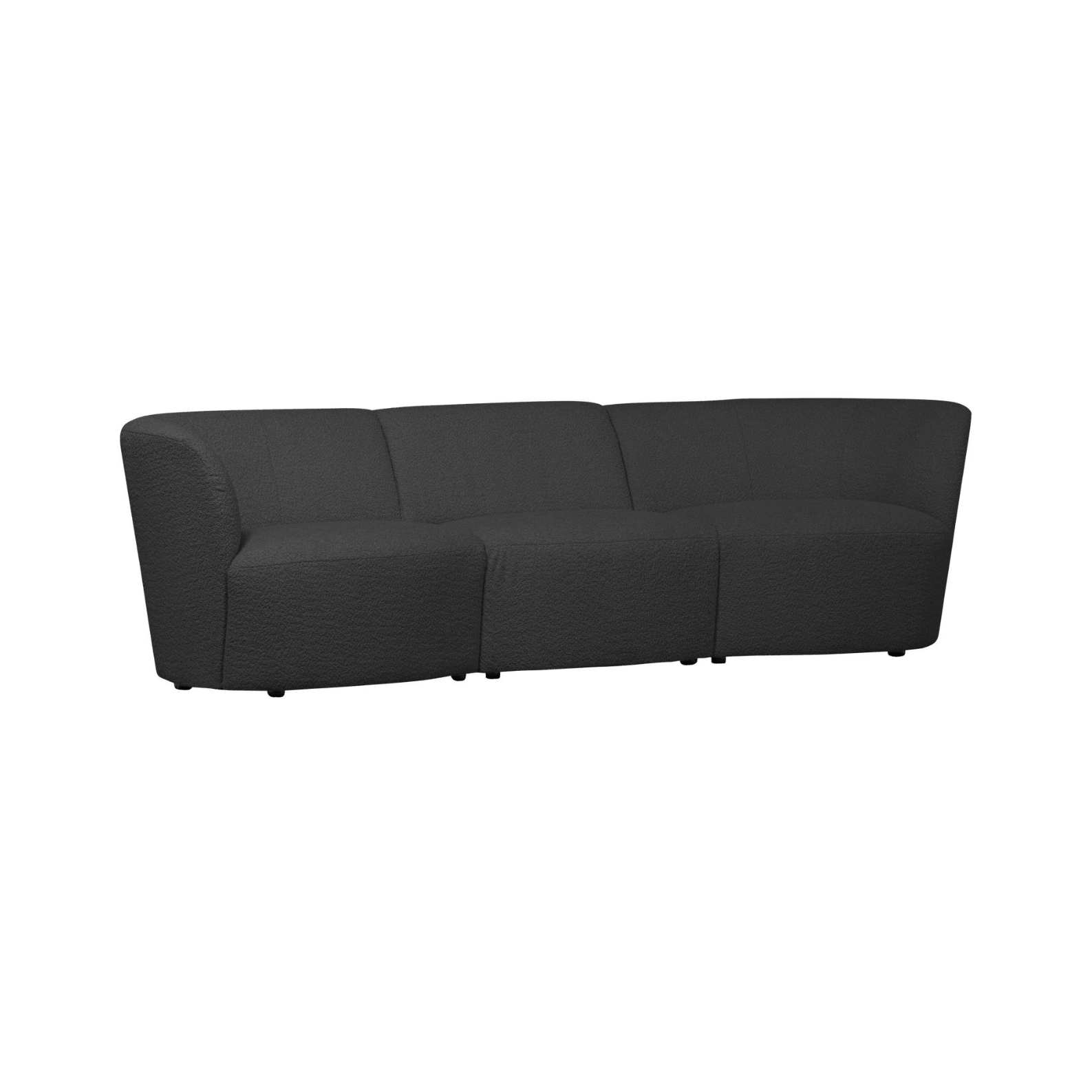 Sofa 3-Sitzer COCO dunkelgrau Bouclé
