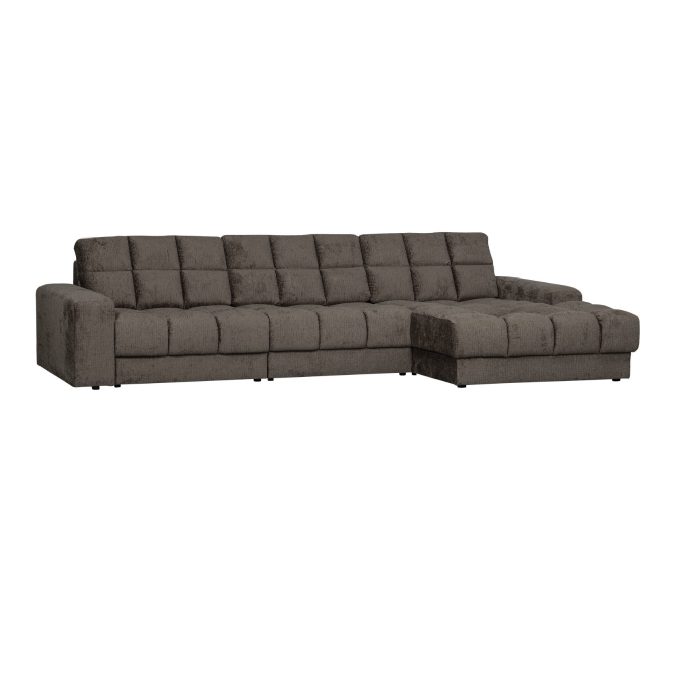 Right-sided Corner Sofa SECOND DATE - MOUNTAIN velvet