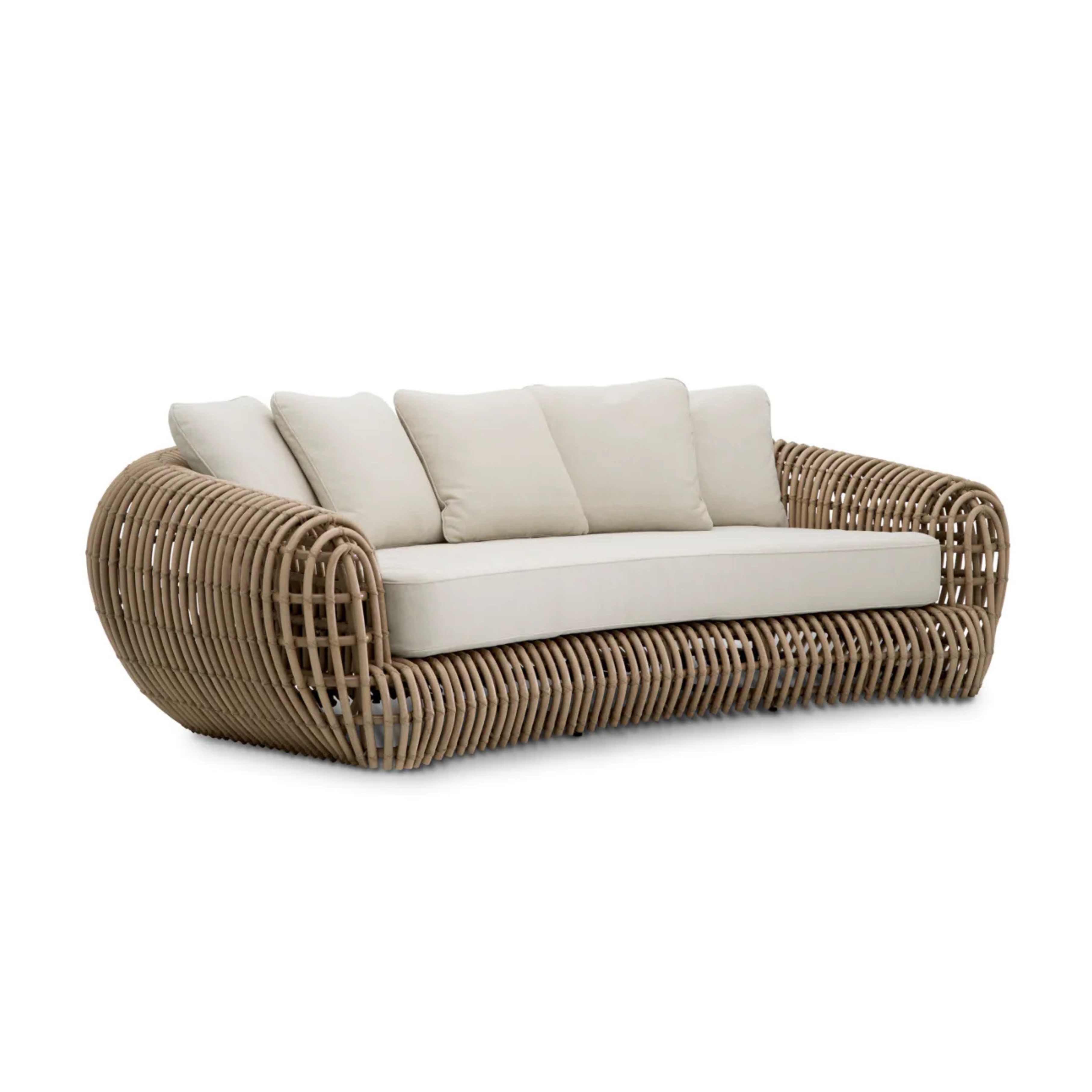 SIDERNO synthetic rattan outdoor sofa