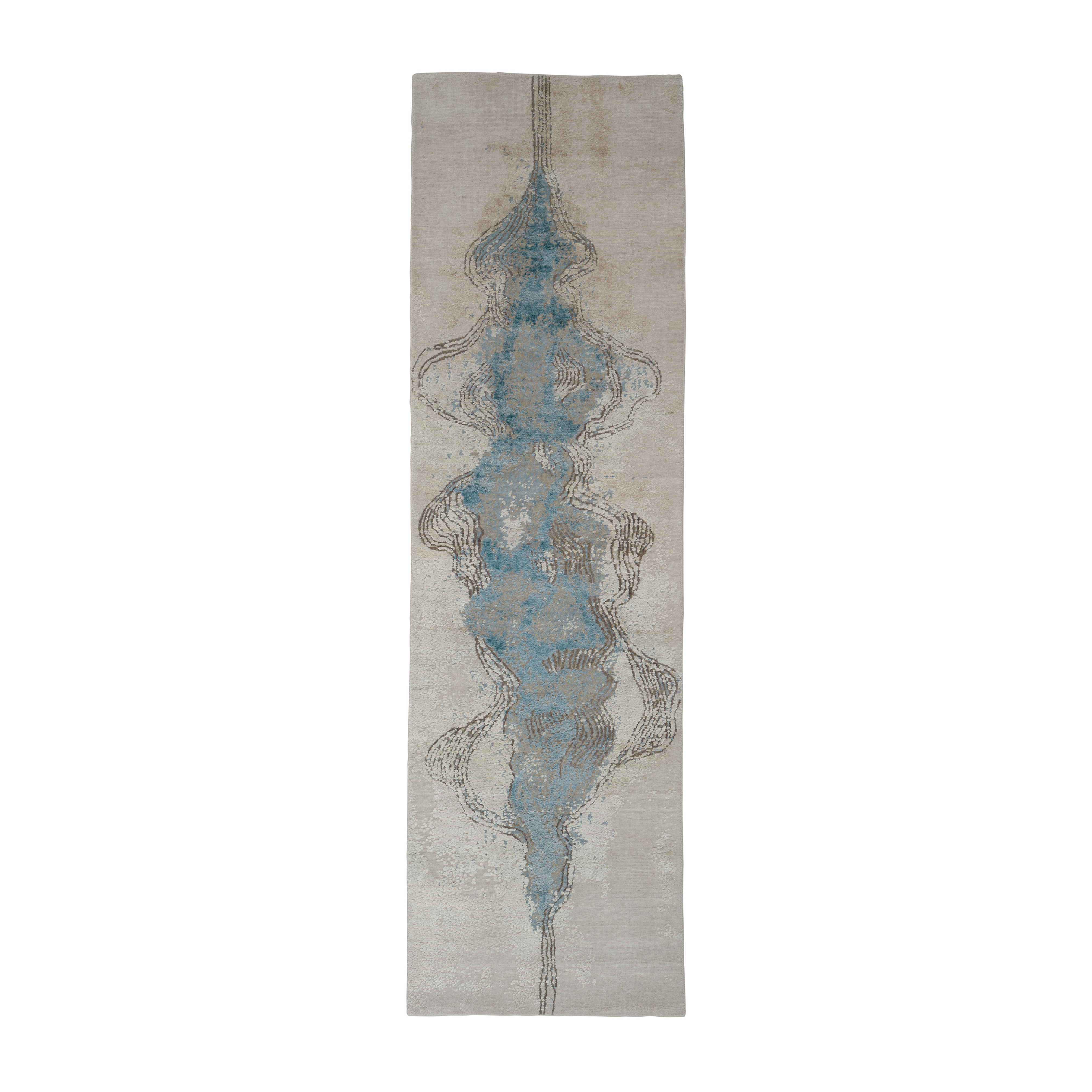 IMMERSED MYTH beige runner with blue
