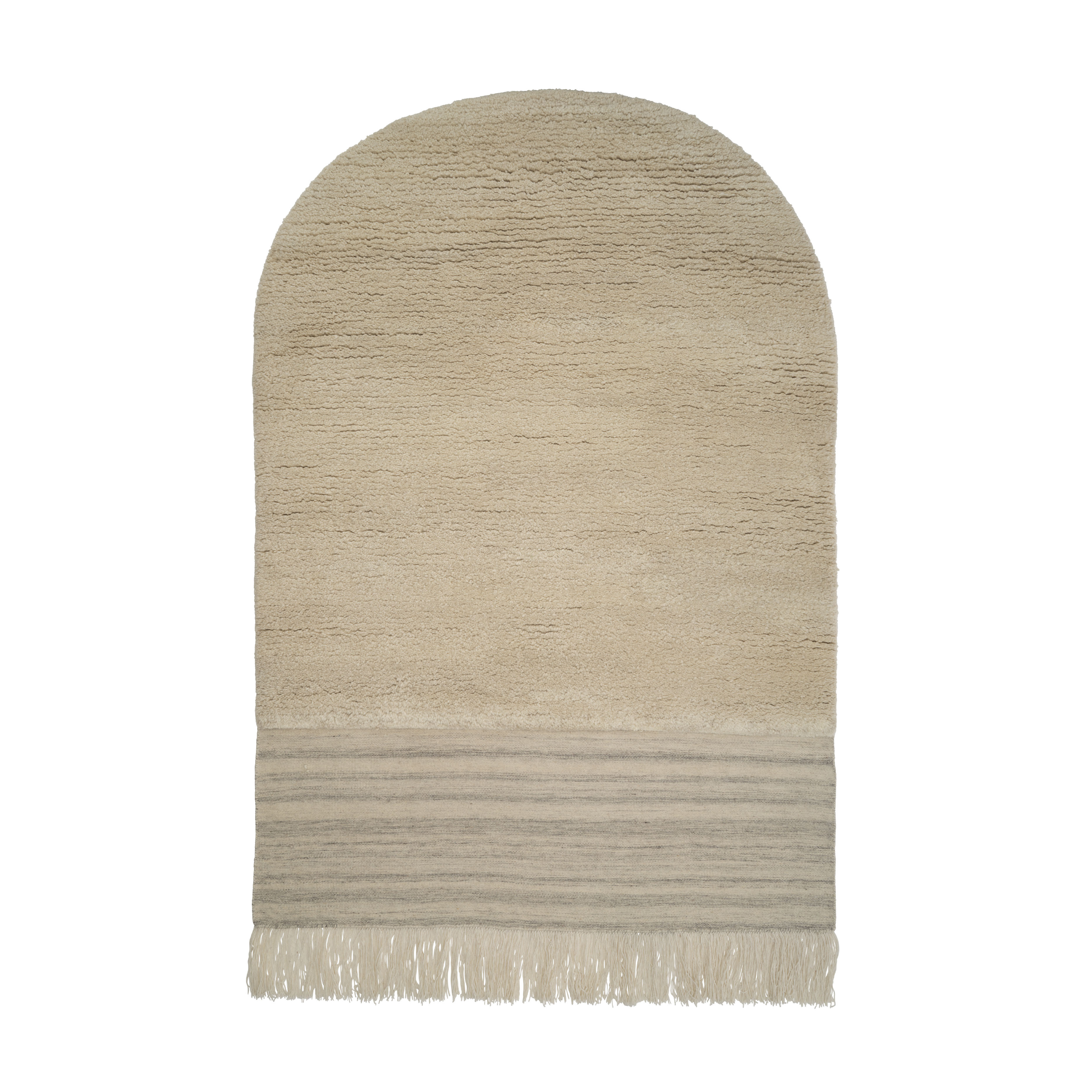 Teppich ETERNAL EYE - NATURAL beige mit langem Flor