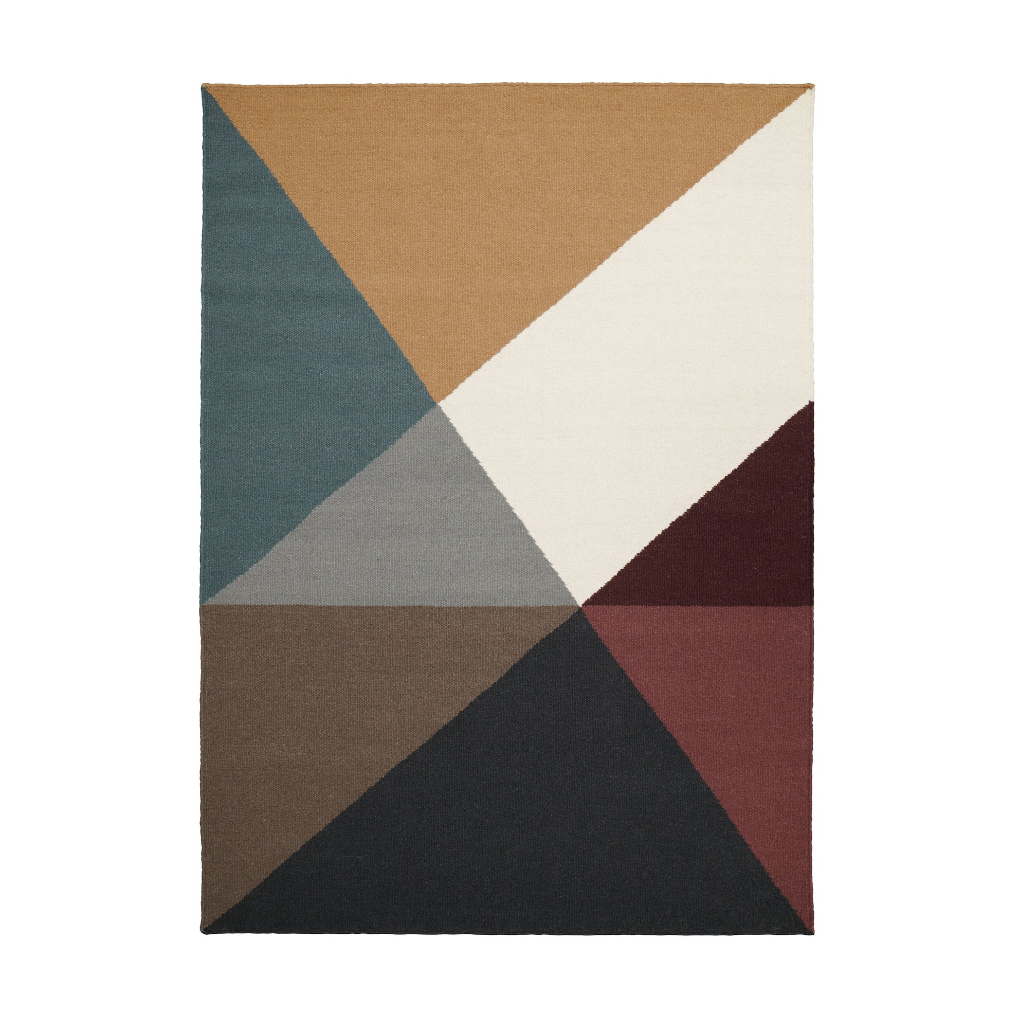 Teppich METRI - SENFGELB beige mit Orange