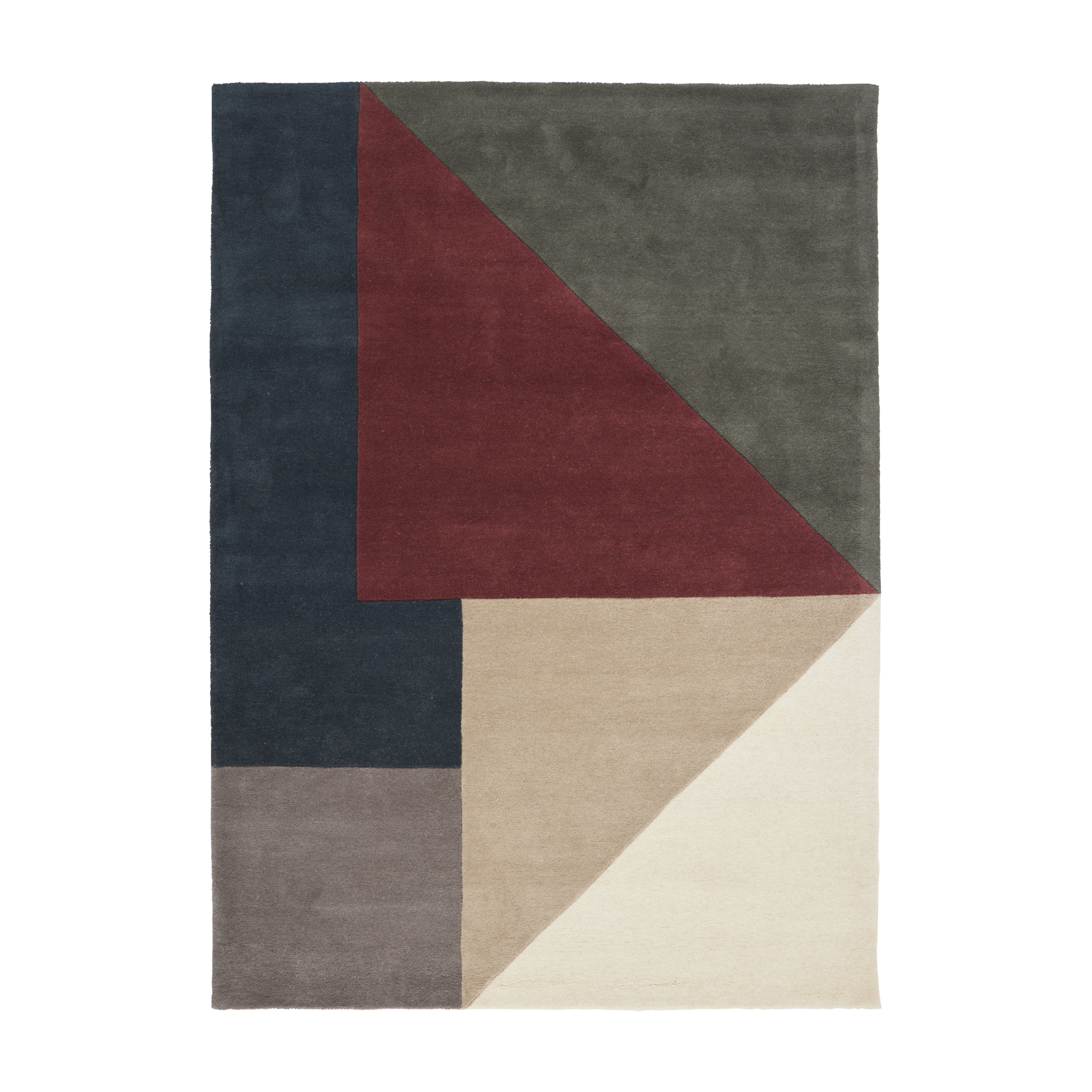 Teppich ARGUTO - COMBI grün mit bordeauxrot