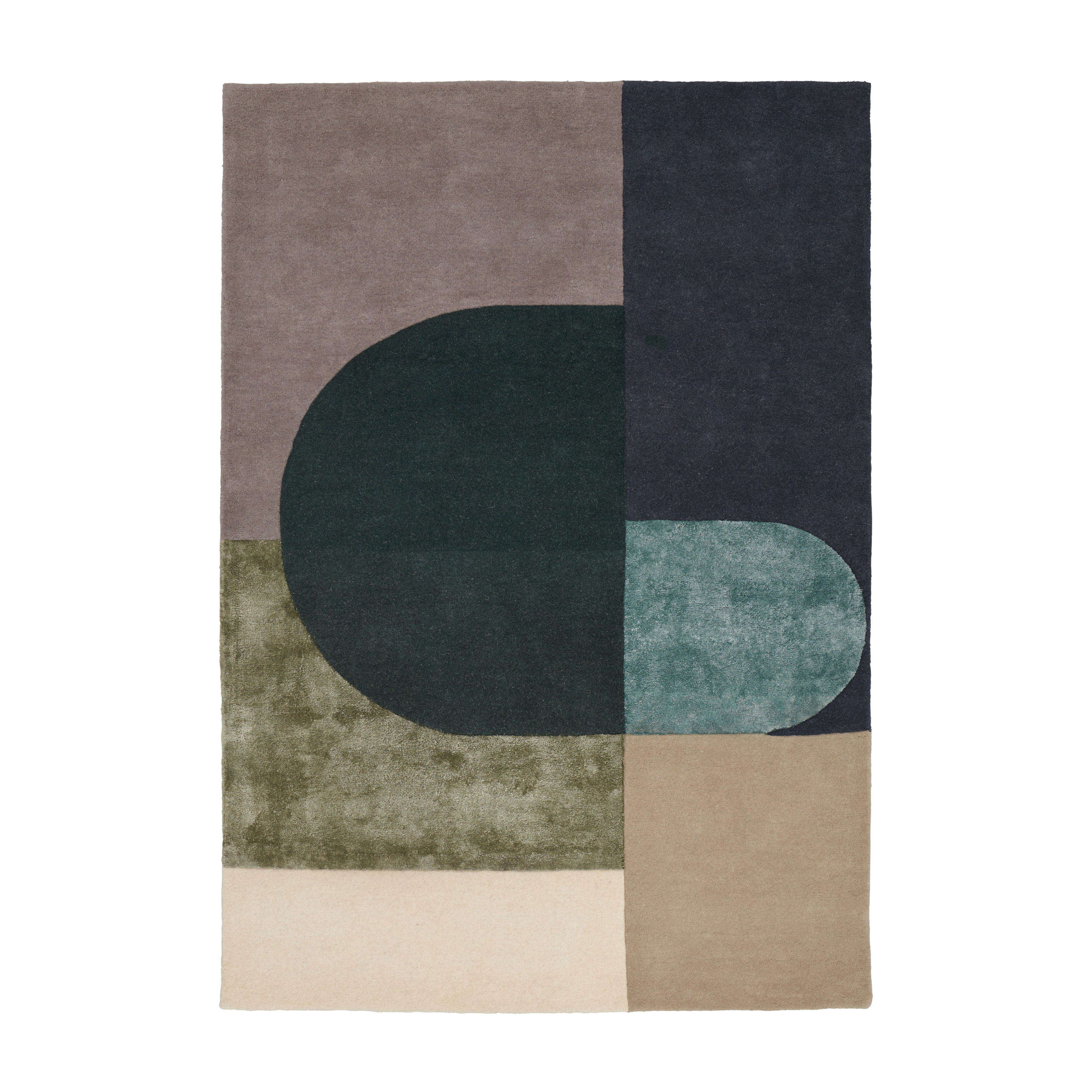 Teppich VILJA - GRÜN beige mit grünem