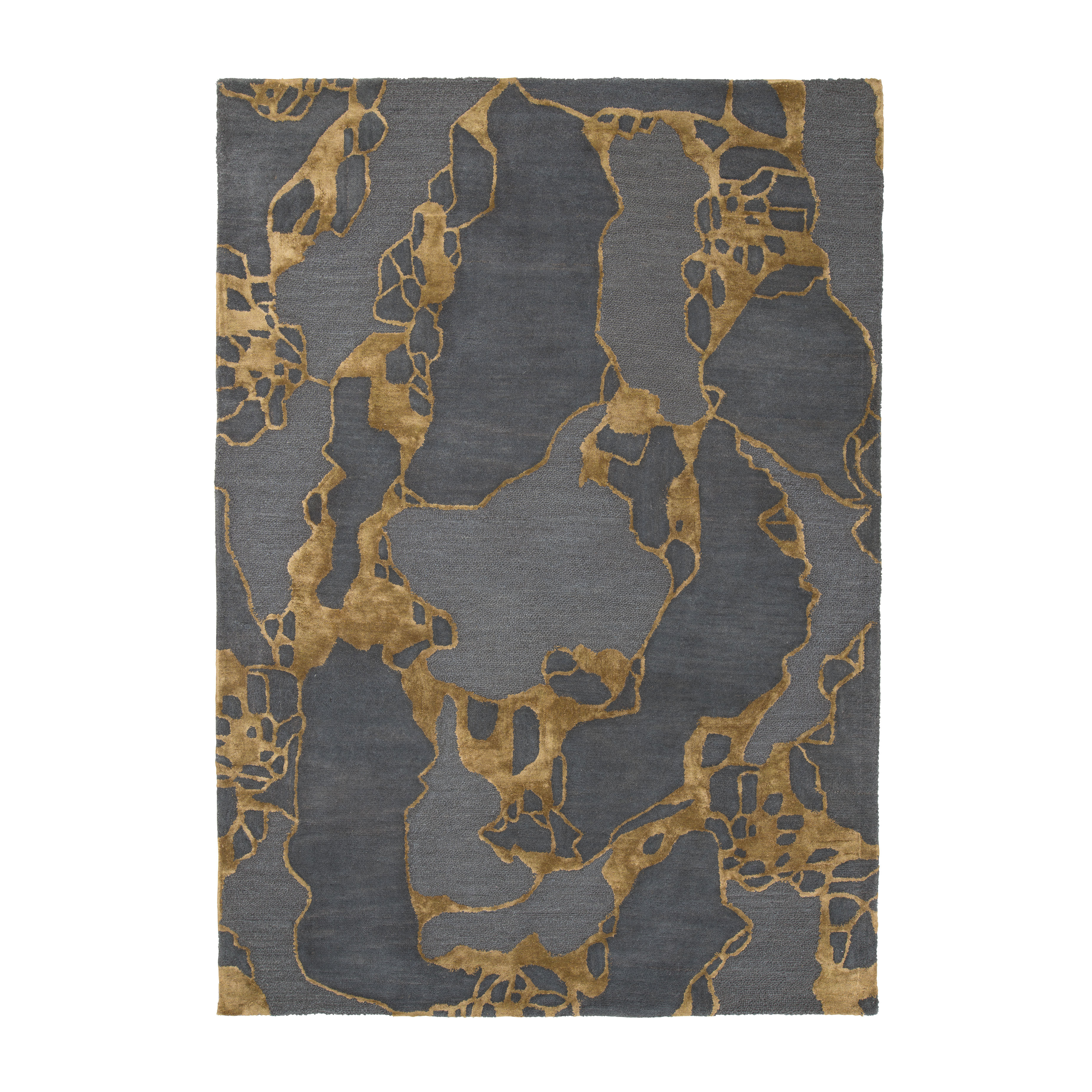 ARCO gray rug with ochre