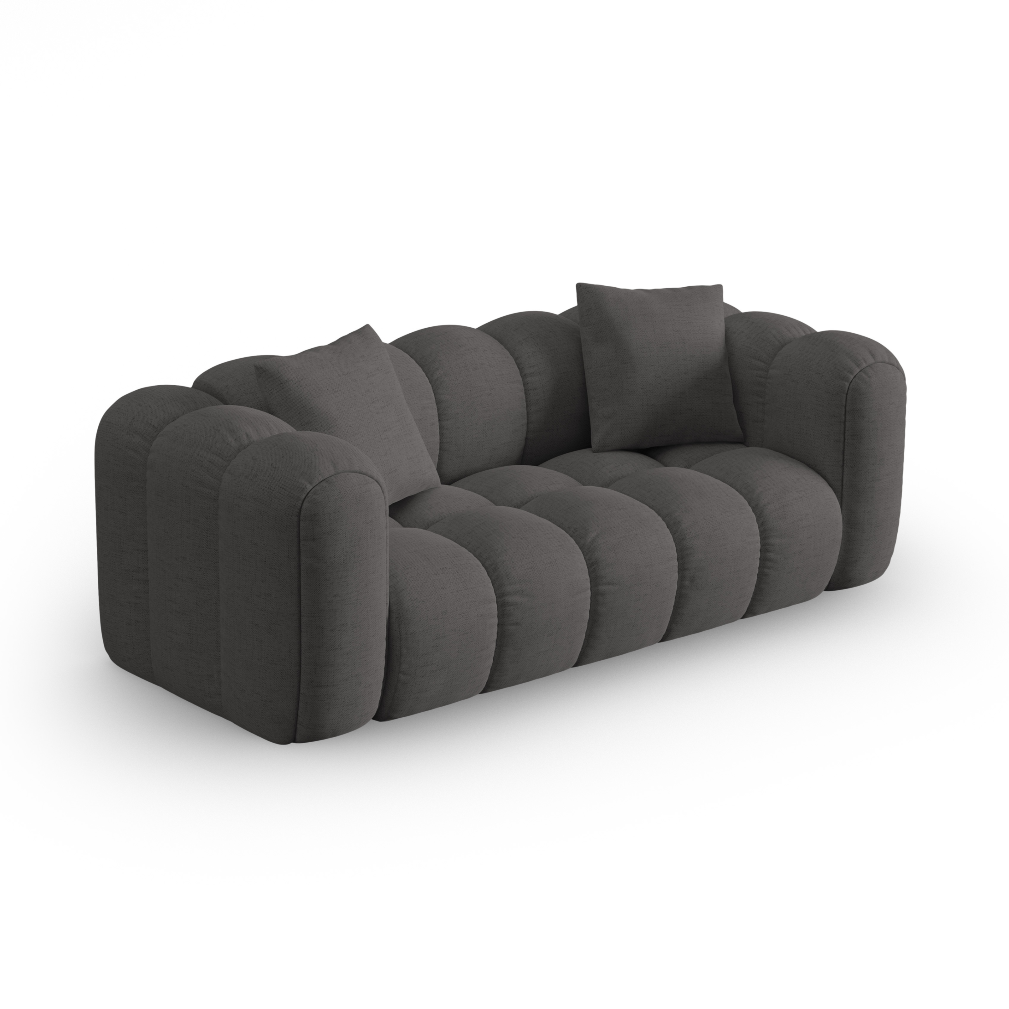 Sofa 3-Sitzer ASTRO graues Chenille