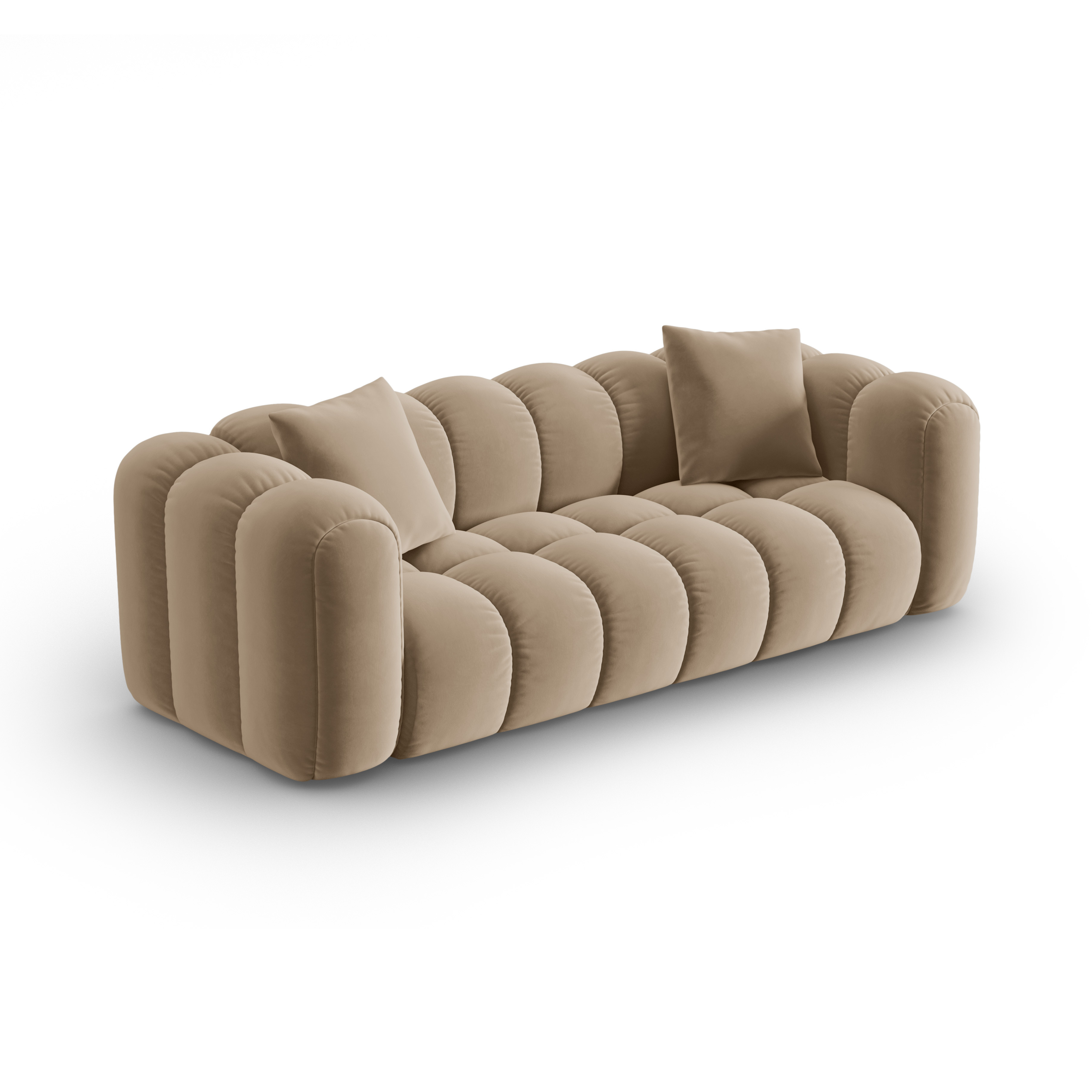 ASTRO sand velvet 4-seater sofa