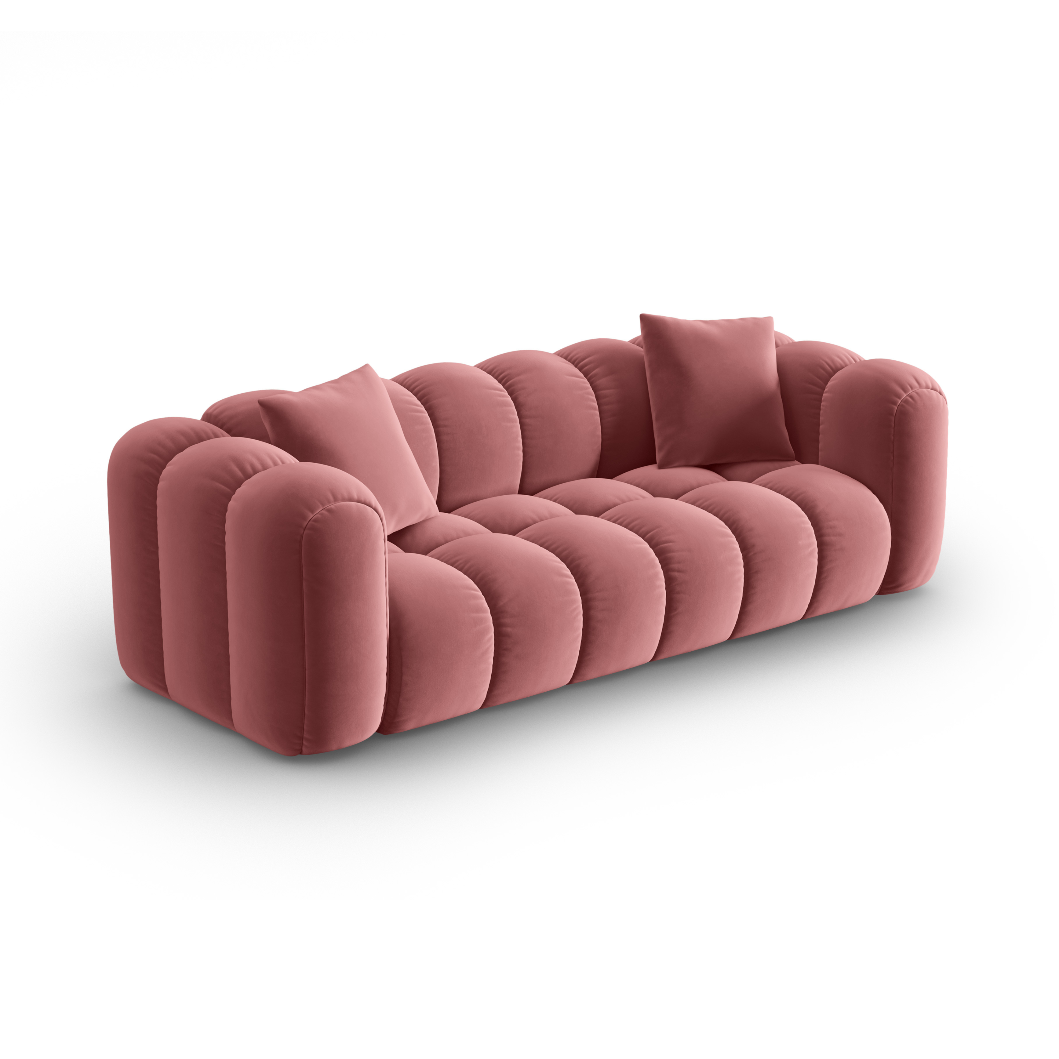 Velvet sofa for 4 people ASTRO pink
