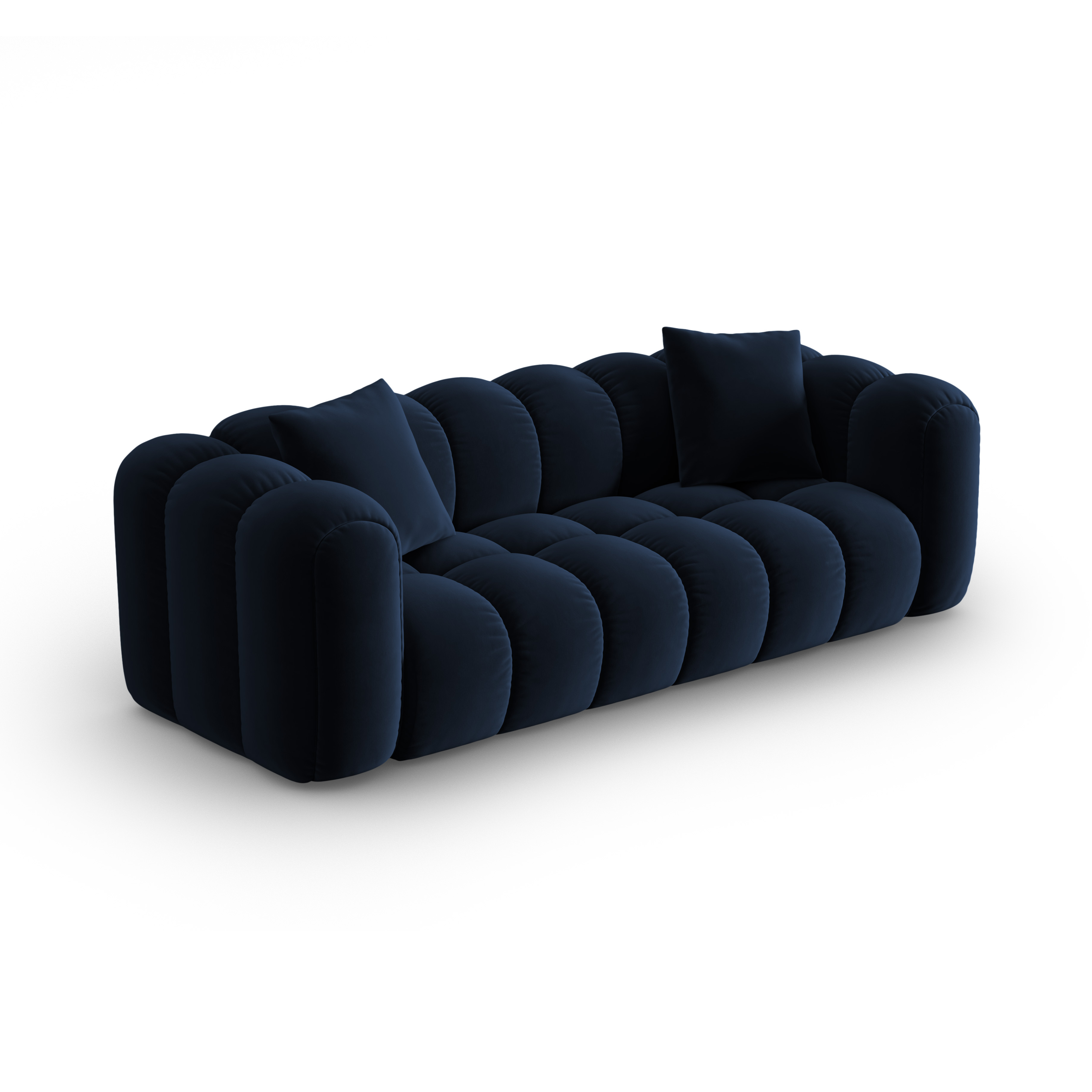 Sofa aus Samt für 4 Personen ASTRO königsblau