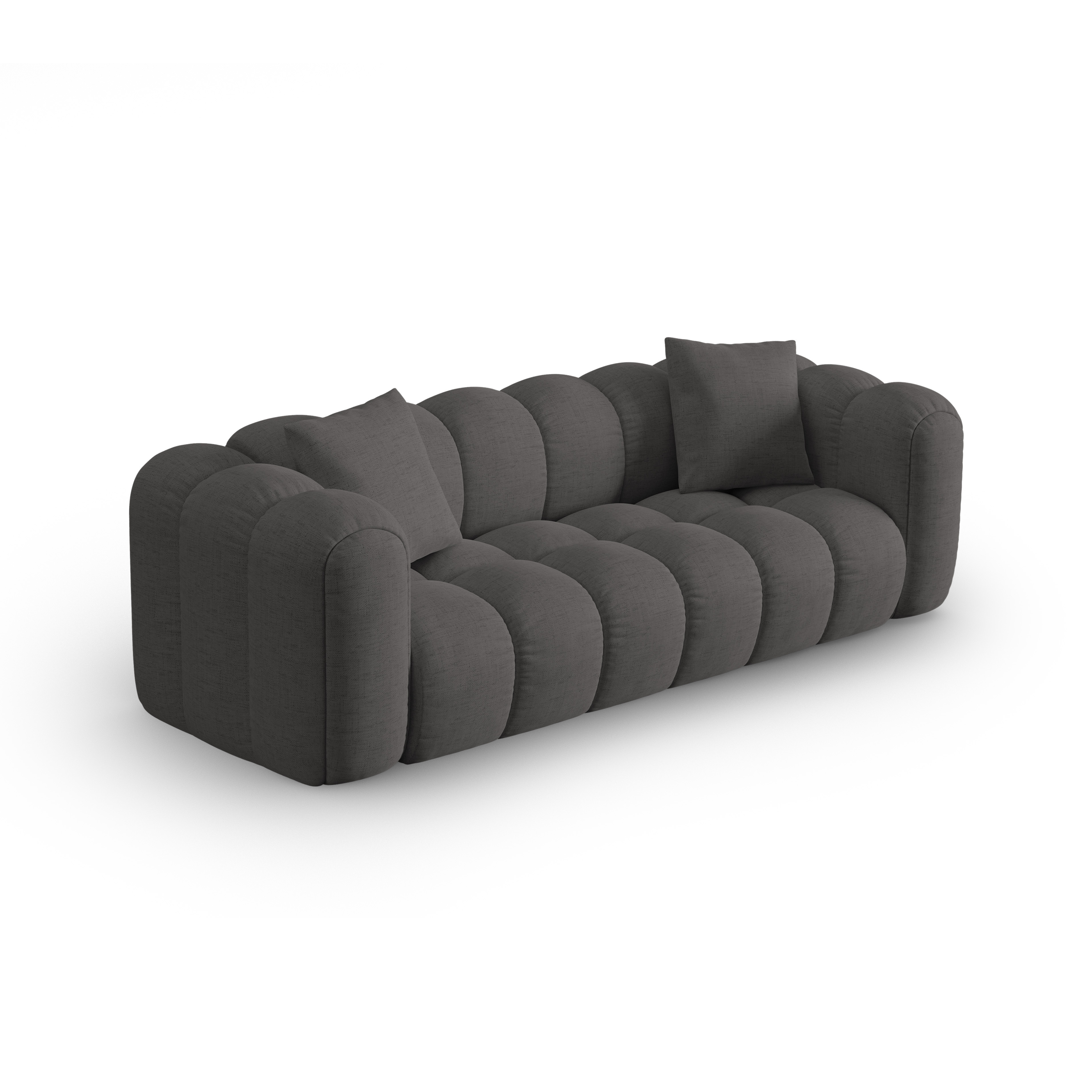 Sofa für 4 Personen ASTRO graues Chenille