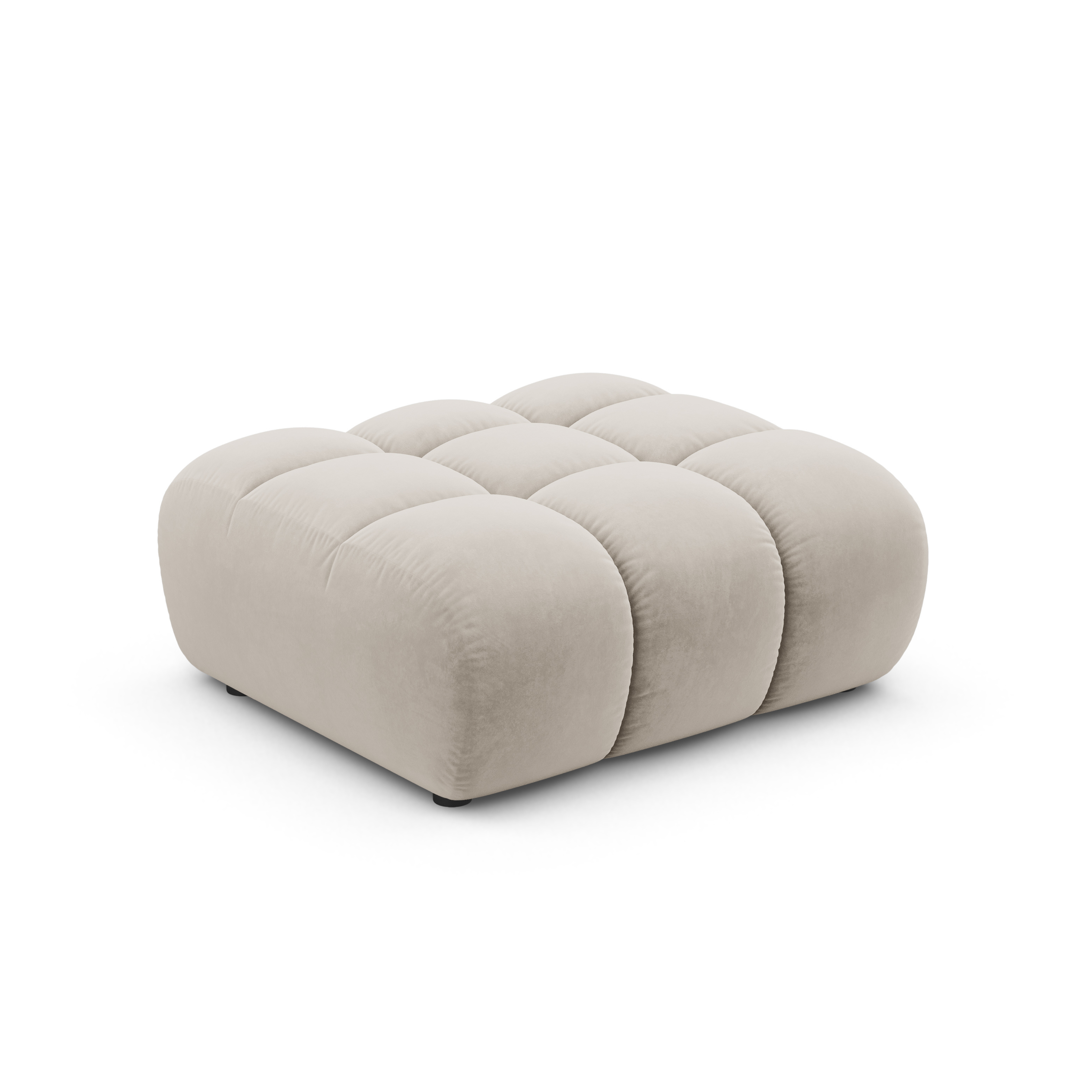 Velvet Pouf ASTRO ecru