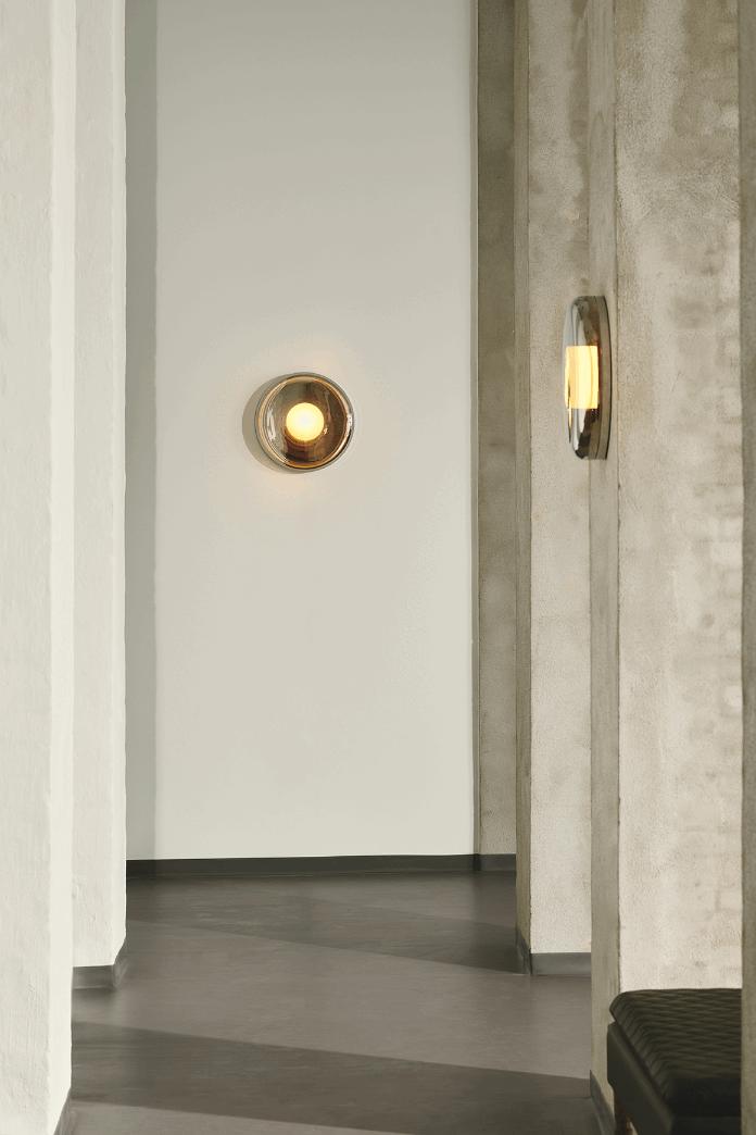 Wandleuchte ENDLESS mit beschichtetem Glas