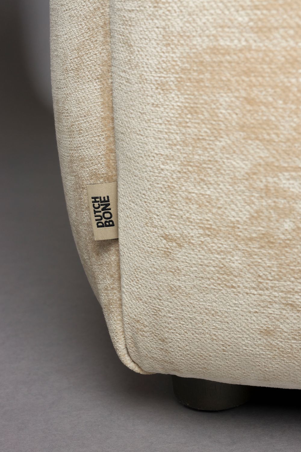 Modulares Sofa HACKMAN - rechte Endelement in beigem Samt