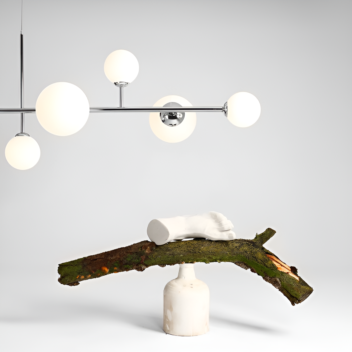 Hanging lamp dione hexa chrome