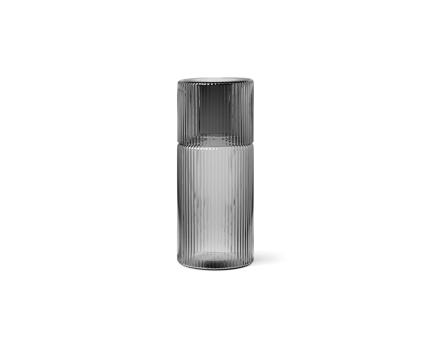 Ripple Carafe and Glass Set Smoked Glass