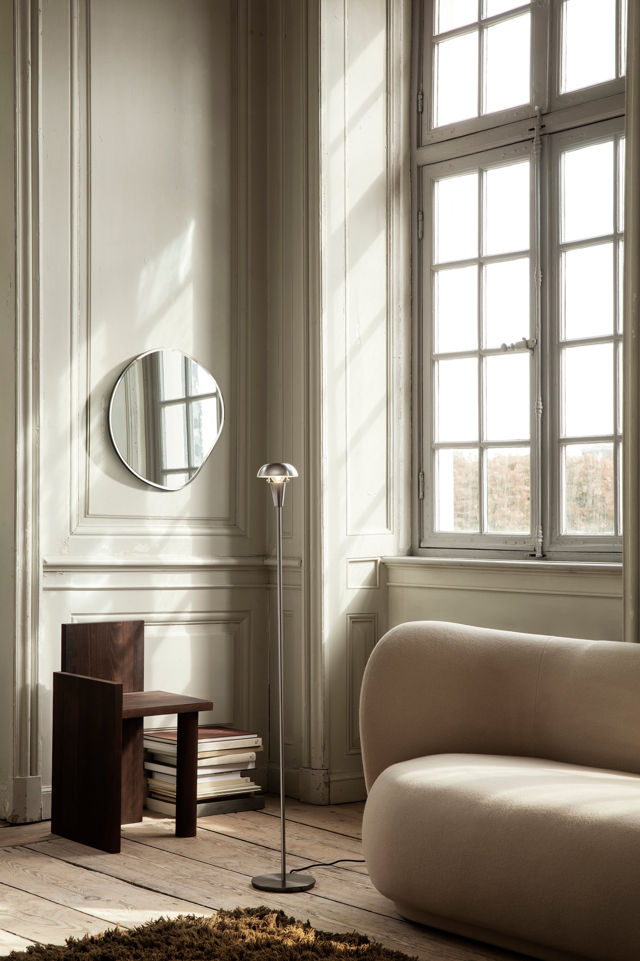 Seitentisch Uta dunkelbraunes Kiefernholz