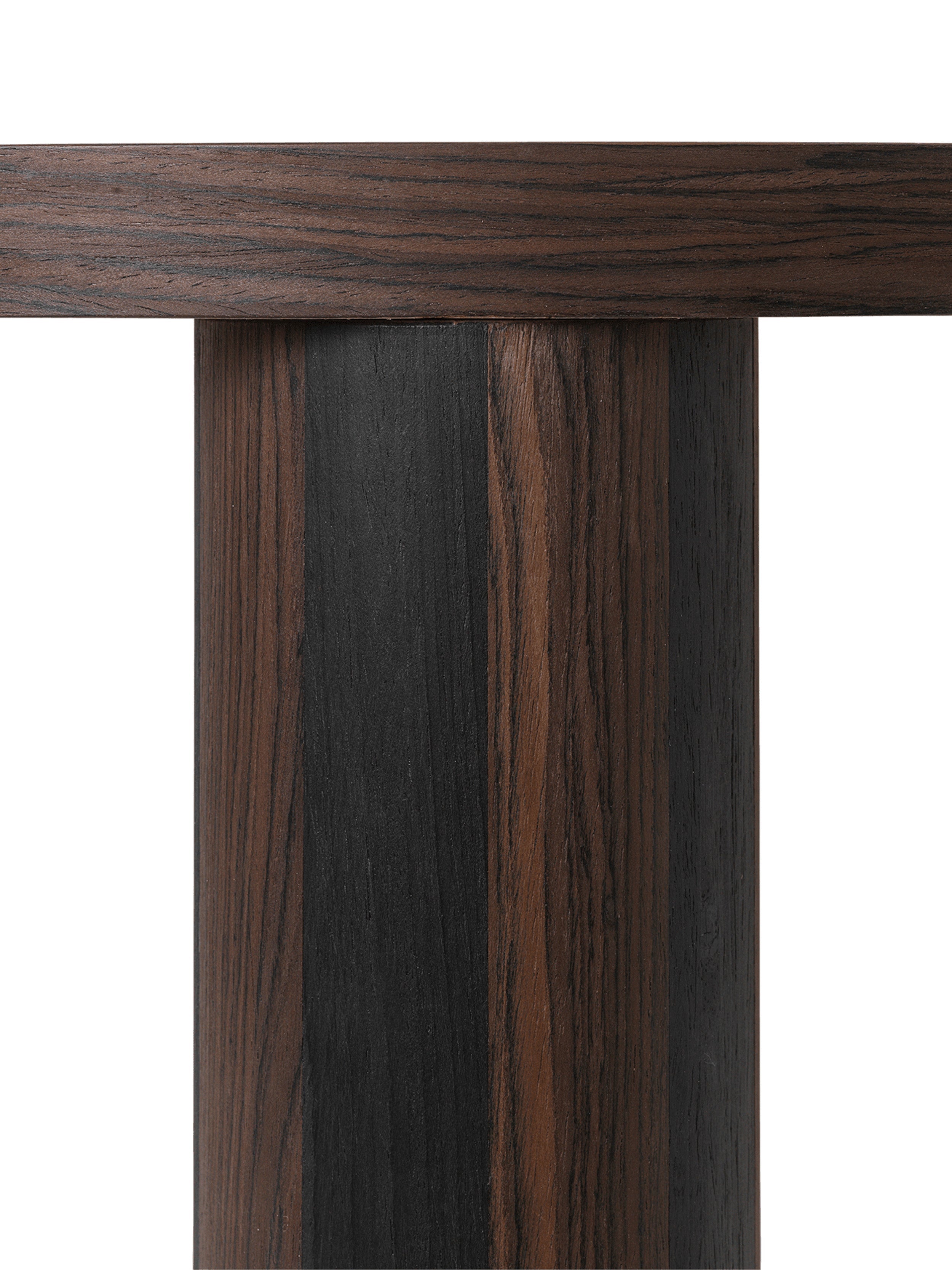 Couchtisch Post dunkelbrauner Eichenfurnier