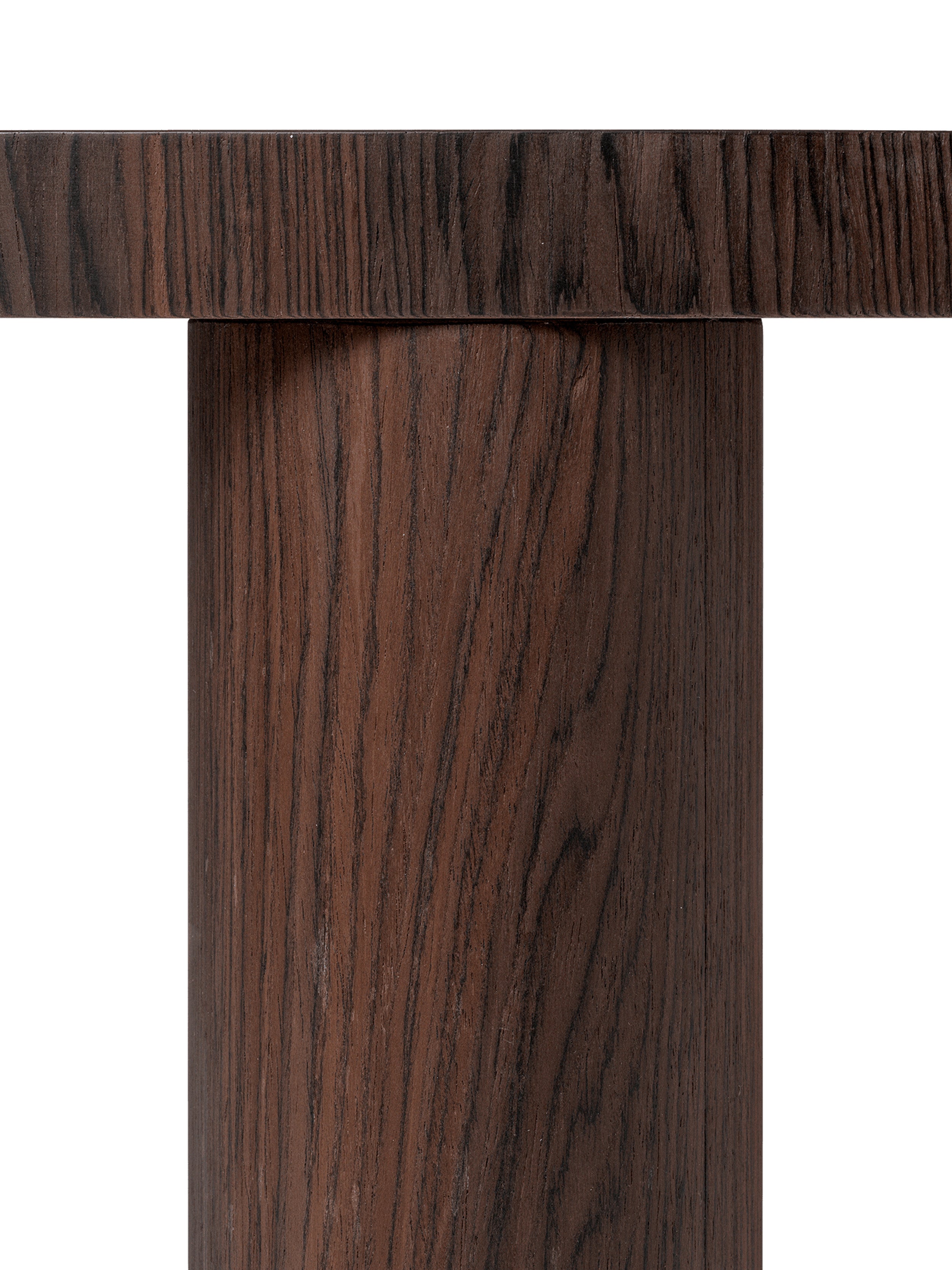 Couchtisch Post dunkelbrauner Eichenfurnier