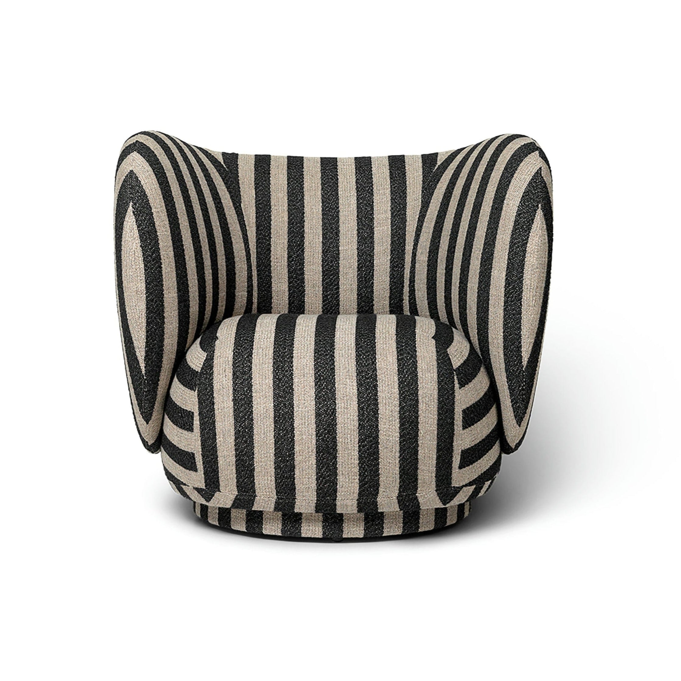 Sessel RICO LOUNGE Louisiana schwarz mit sandfarbenem Bezug